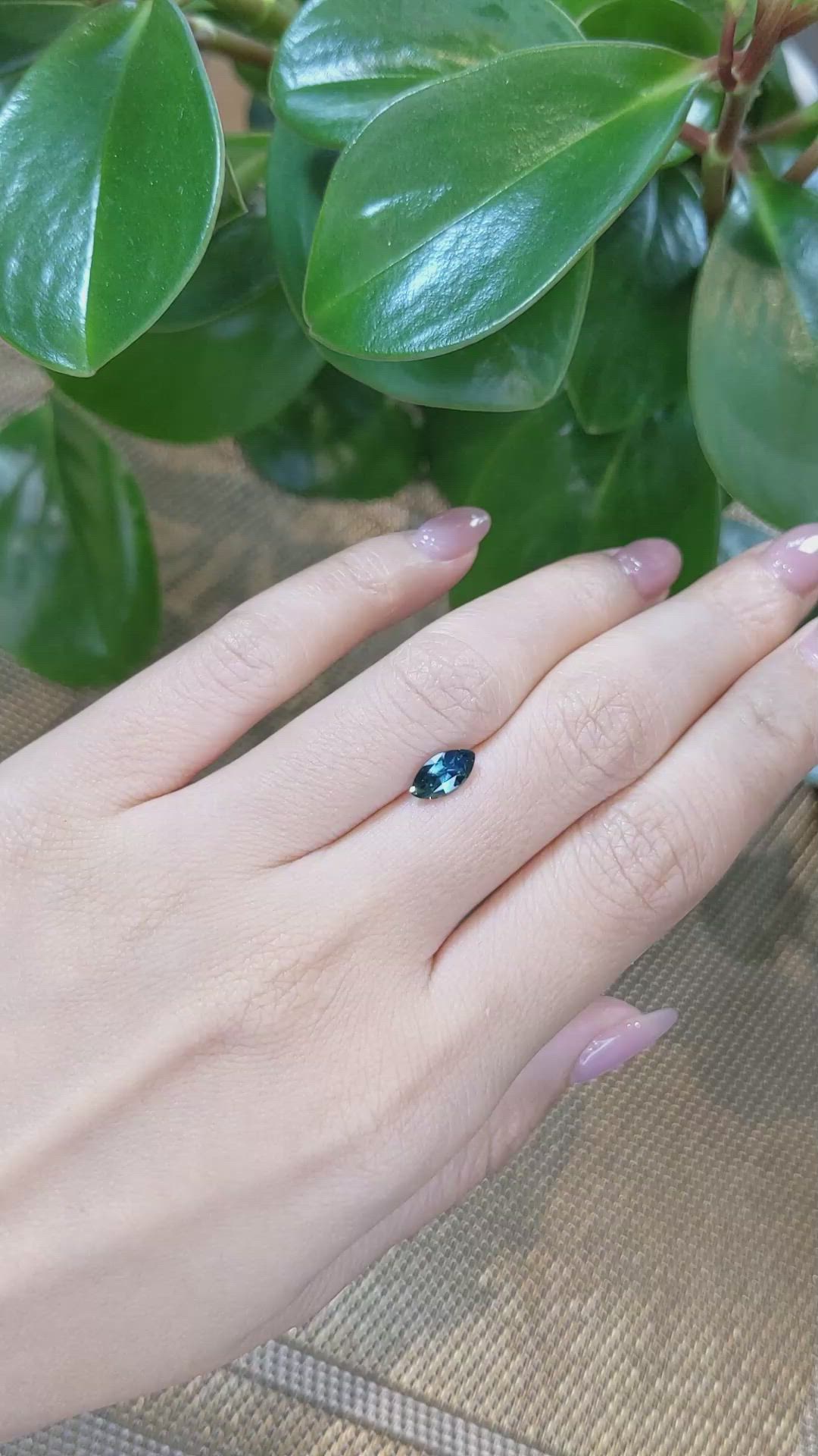 1.20 Ct. Greenish Blue Sapphire from Ceylon (Sri Lanka) Size Video