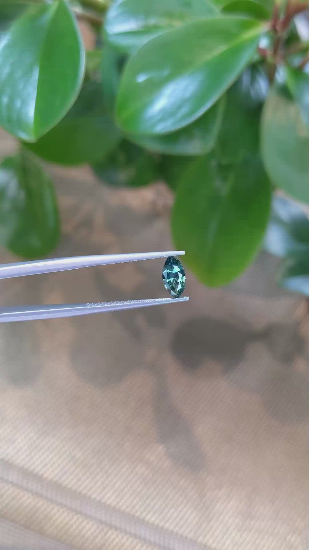 1.20 Ct. Greenish Blue Sapphire from Ceylon (Sri Lanka) Size Video