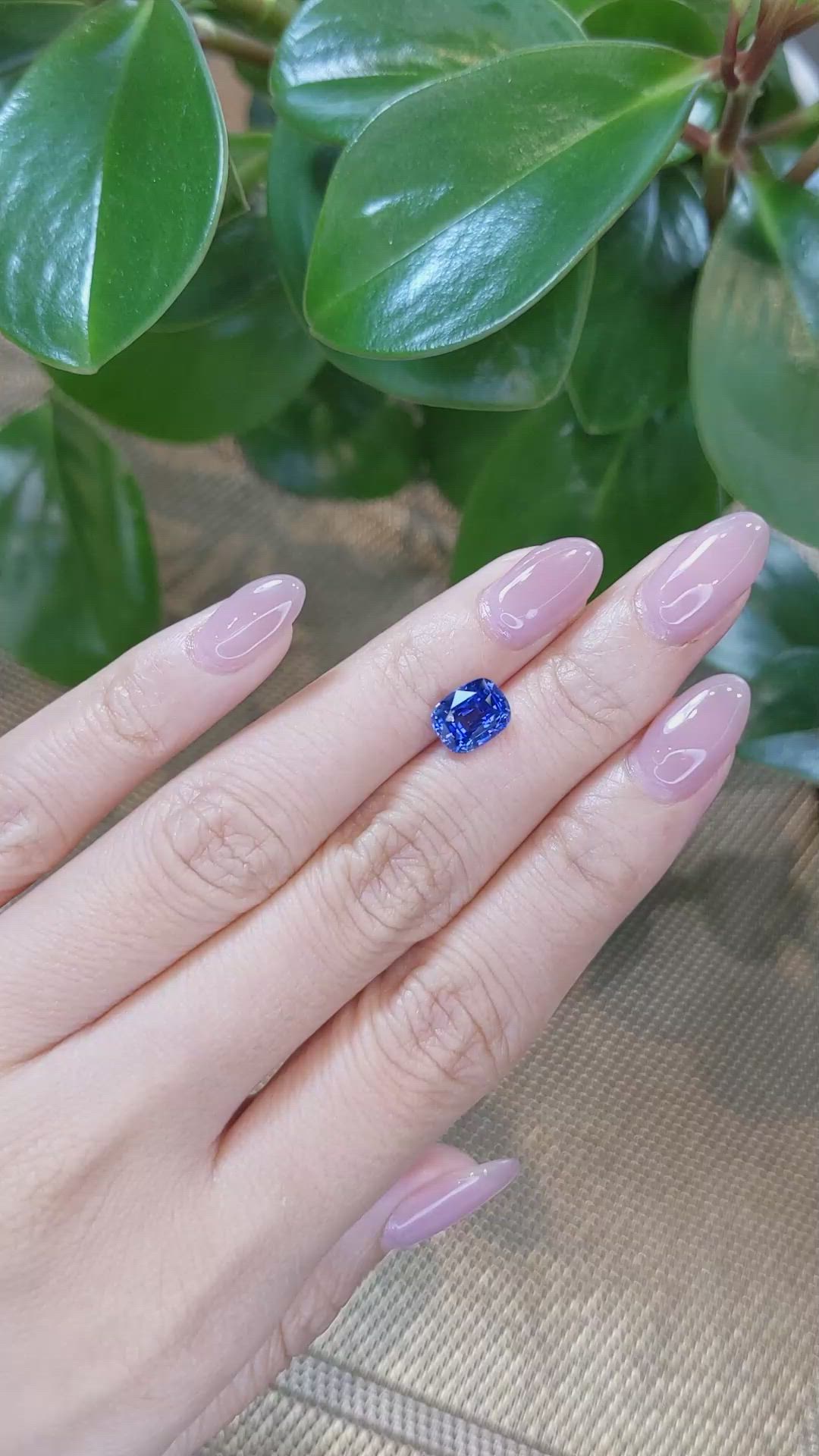 2.58 Ct. Blue Sapphire from Ceylon (Sri Lanka) Size Video