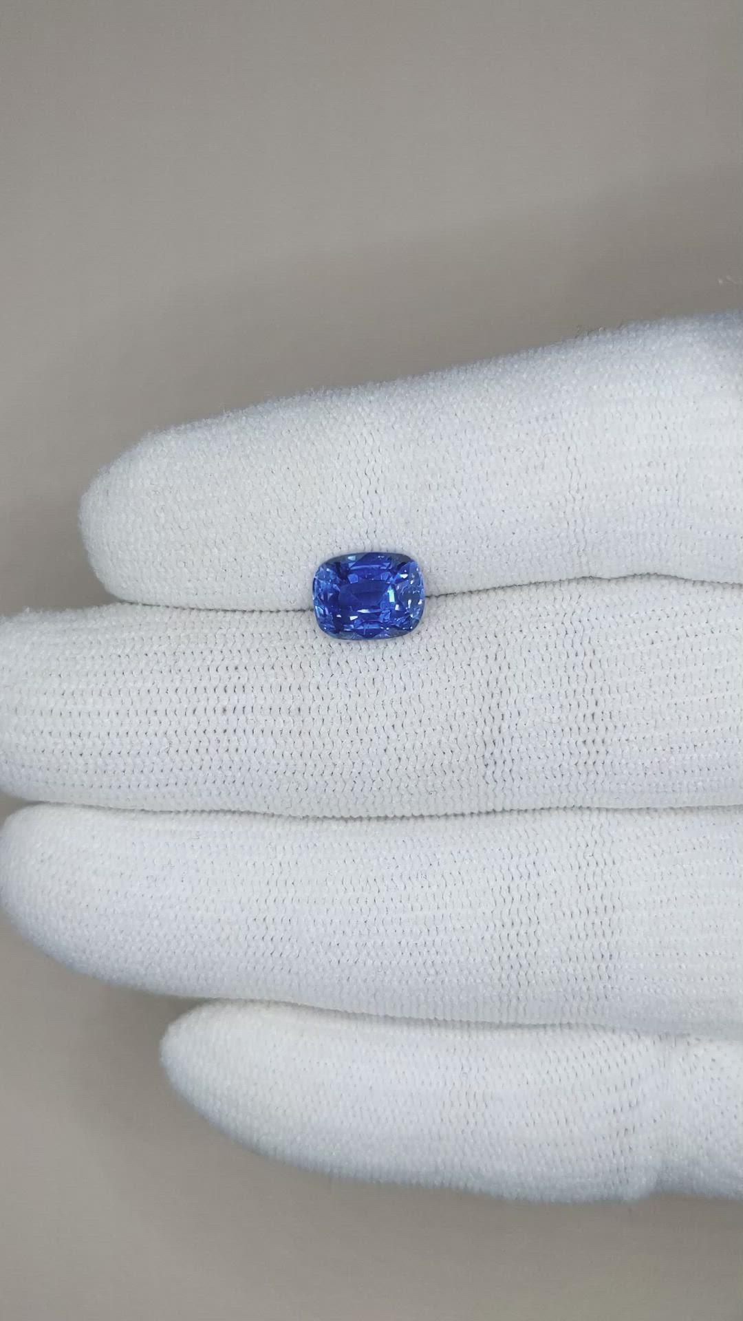 2.58 Ct. Blue Sapphire from Ceylon (Sri Lanka) Size Video