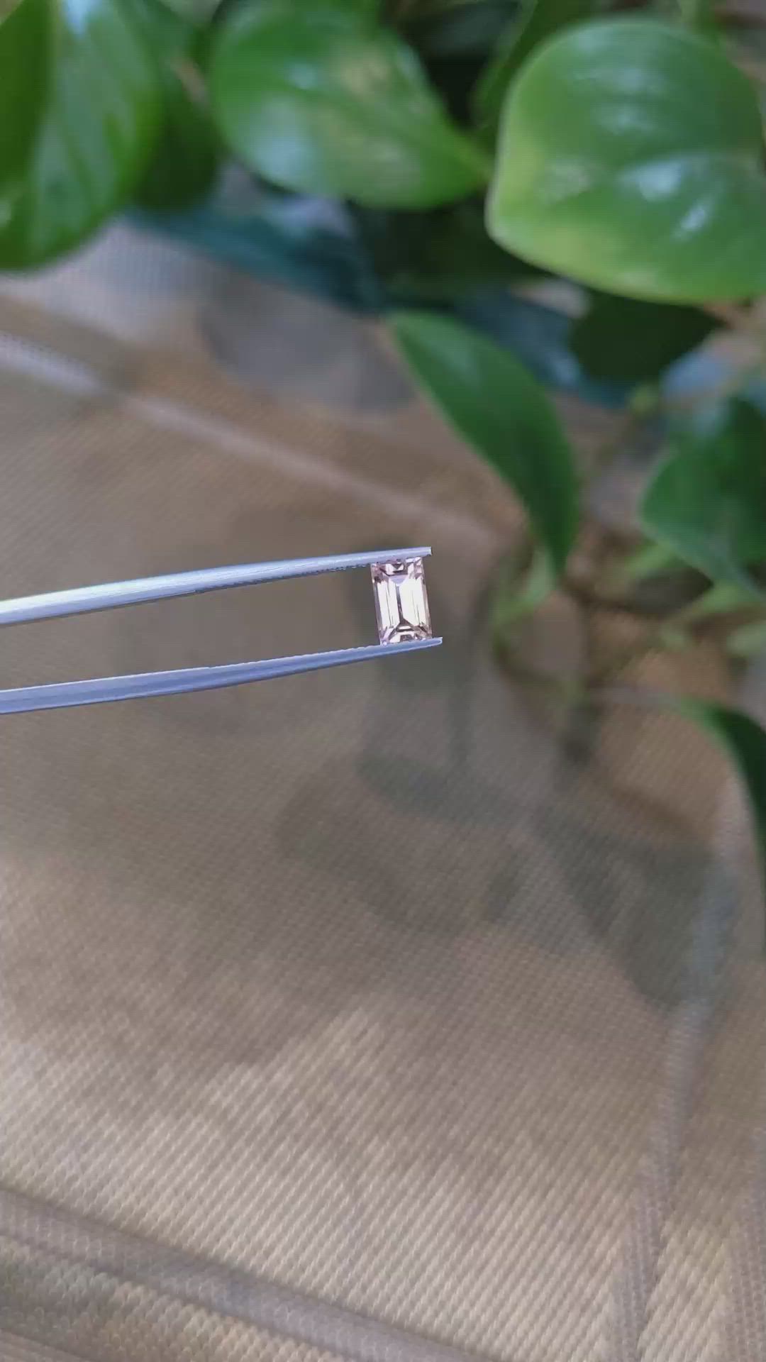 1.20 Ct. Peach Sapphire from Ceylon (Sri Lanka) Size Video