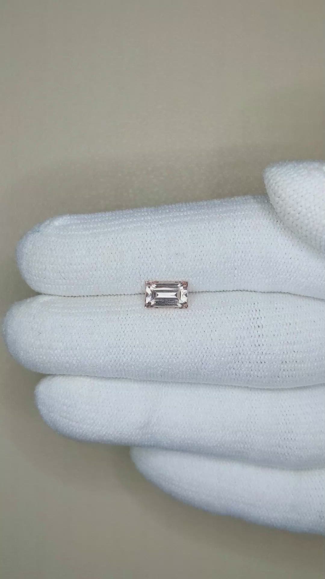 1.20 Ct. Peach Sapphire from Ceylon (Sri Lanka) Size Video