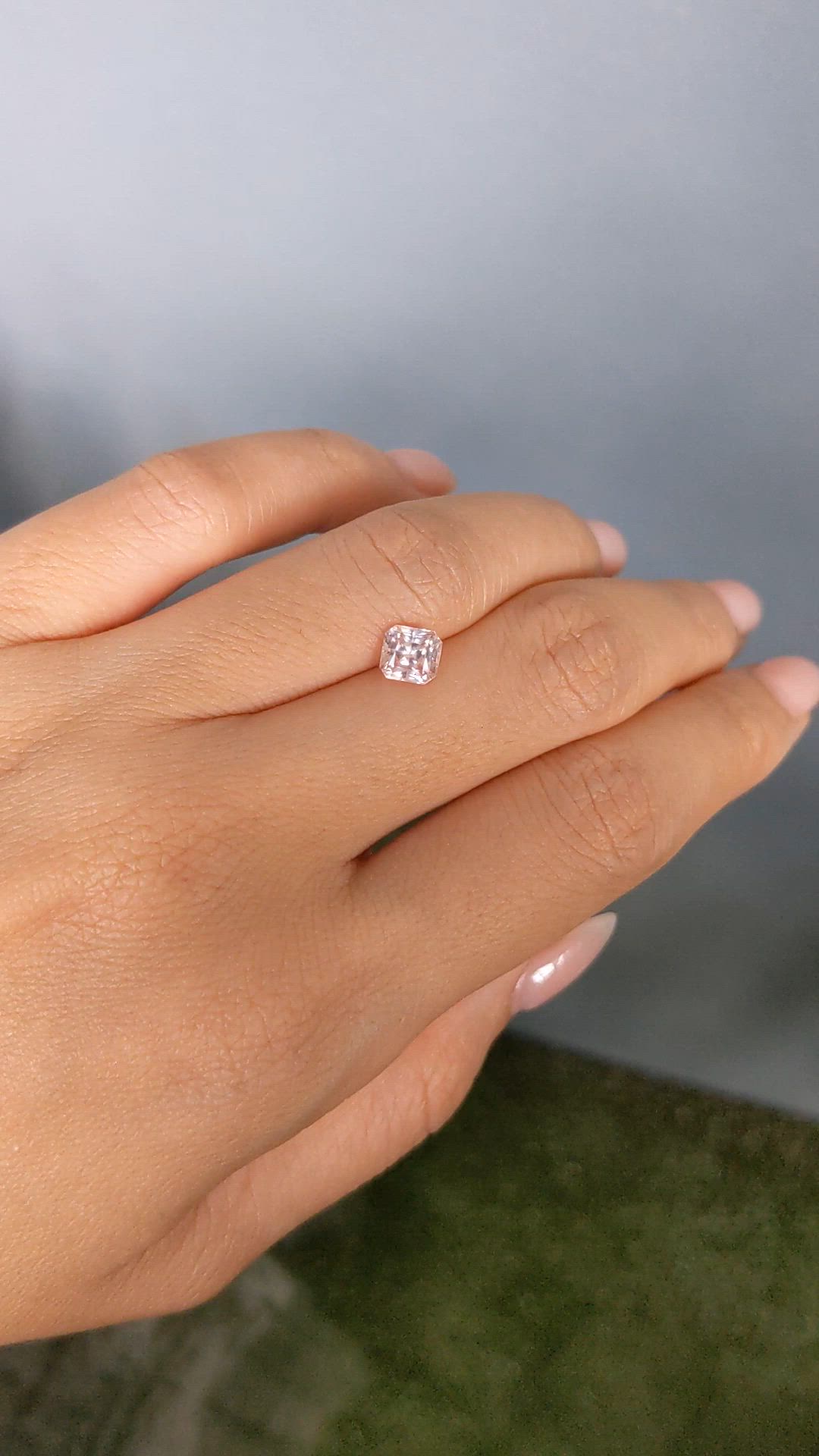 1.22 Ct. Peach Sapphire from Ceylon (Sri Lanka) Size Video
