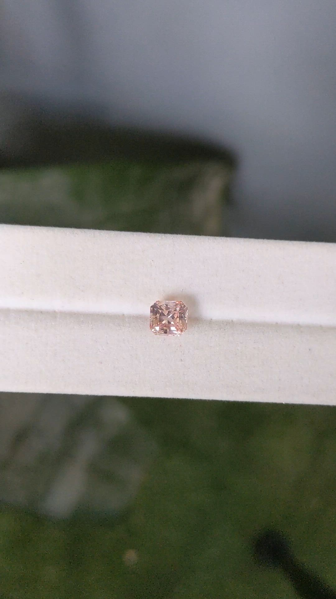 1.22 Ct. Peach Sapphire from Ceylon (Sri Lanka) Size Video