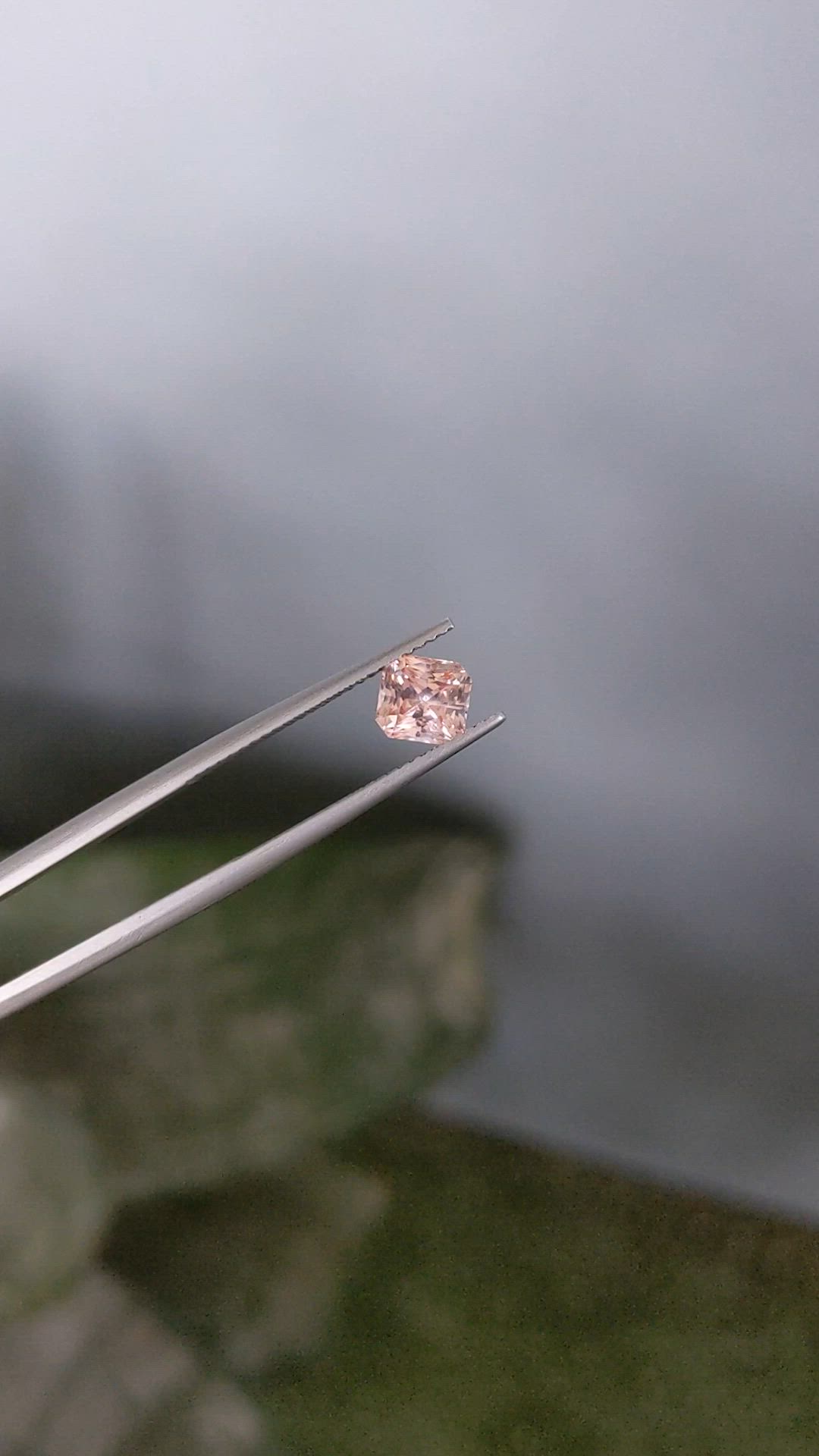 1.22 Ct. Peach Sapphire from Ceylon (Sri Lanka) Size Video