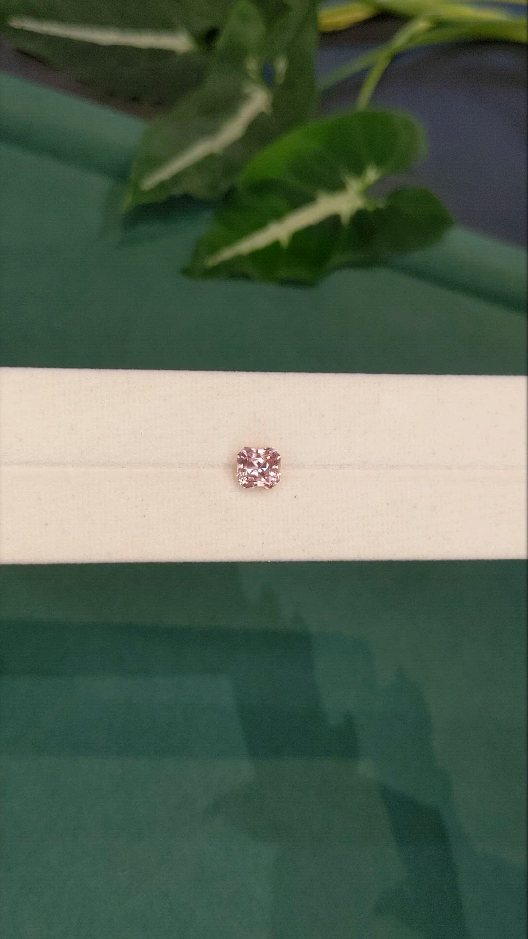 1.22 Ct. Peach Sapphire from Ceylon (Sri Lanka) Size Video