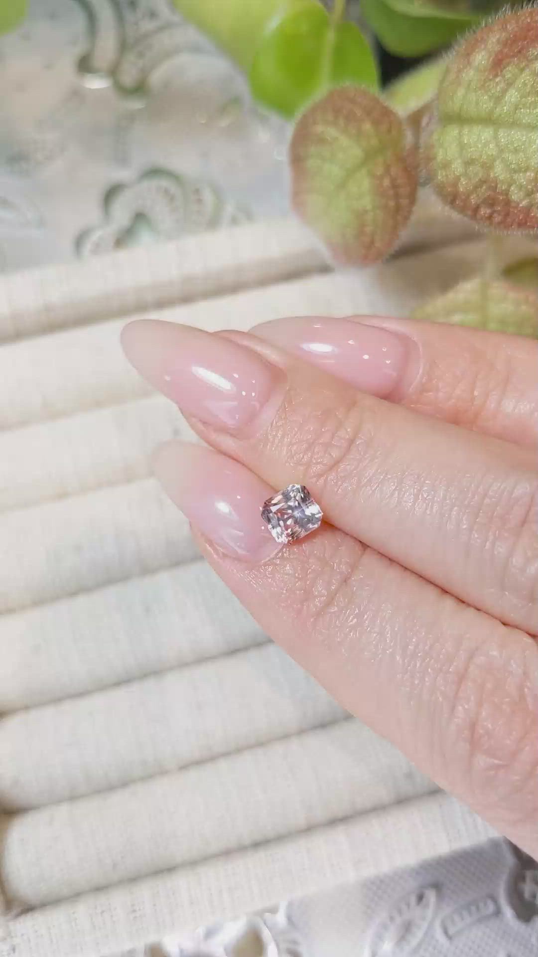 1.22 Ct. Peach Sapphire from Ceylon (Sri Lanka) Size Video