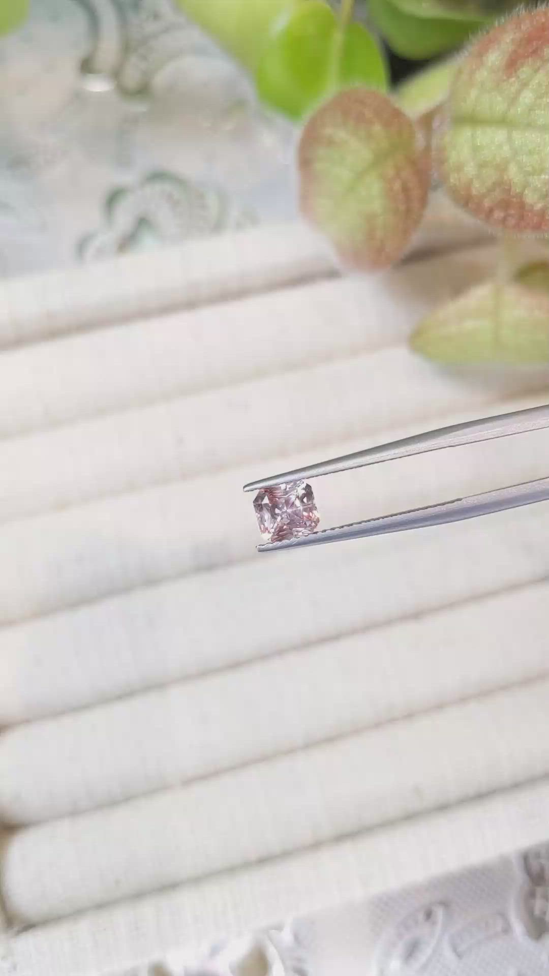 1.22 Ct. Peach Sapphire from Ceylon (Sri Lanka) Size Video