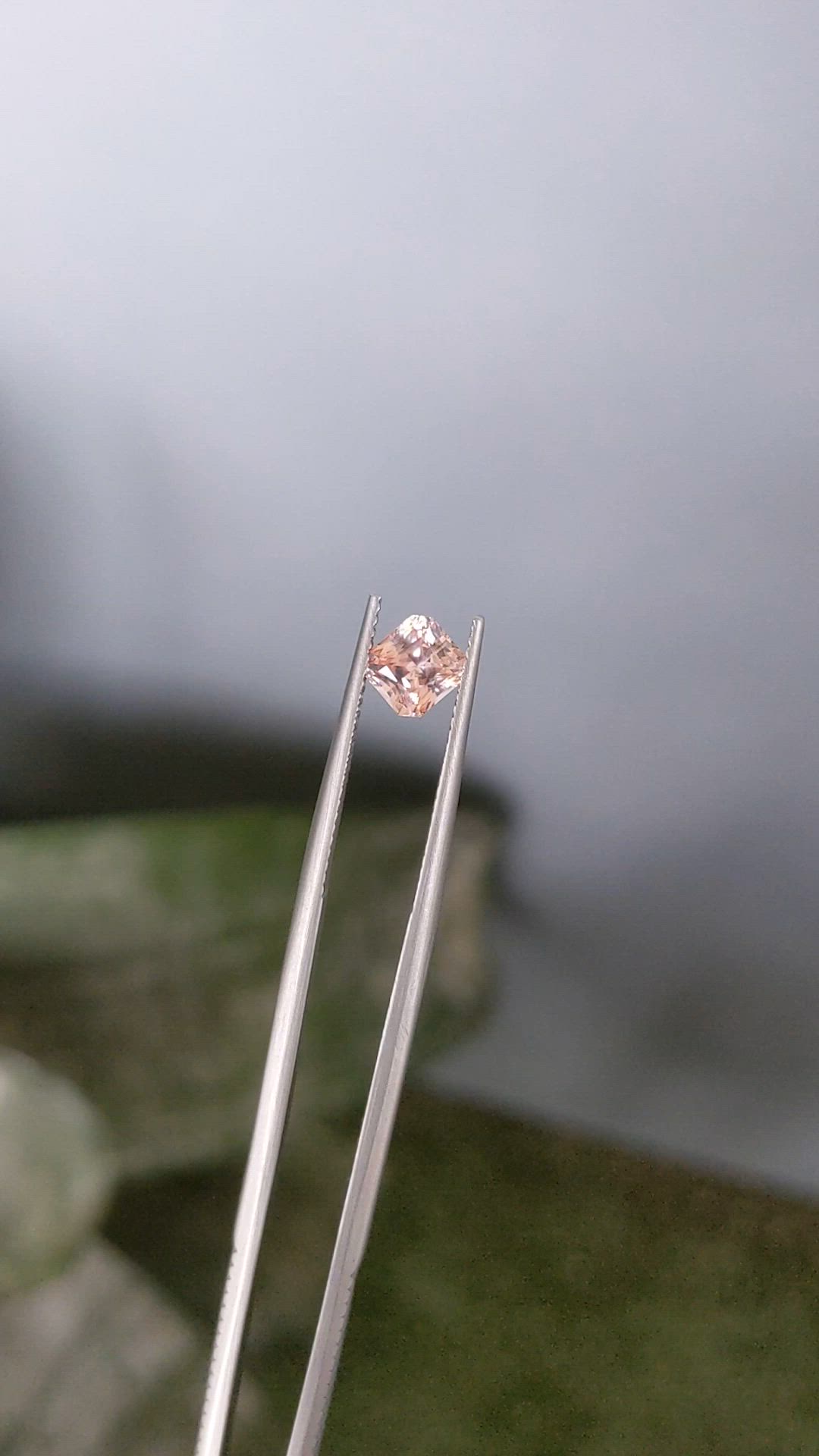 1.22 Ct. Peach Sapphire from Ceylon (Sri Lanka) Size Video