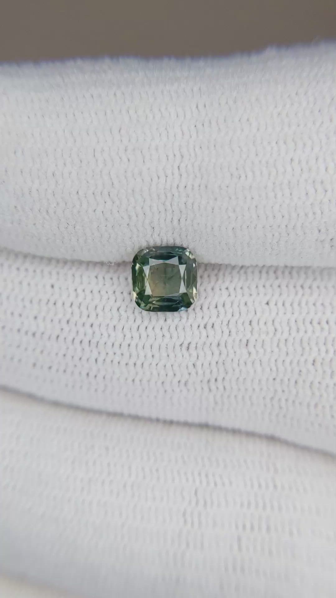 1.03 Ct. Bluish Green Sapphire from Ceylon (Sri Lanka) Size Video