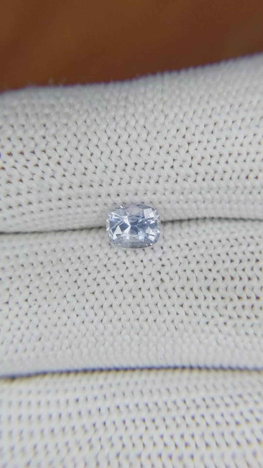 0.92 Ct. Greyish Blue Sapphire from Ceylon (Sri Lanka) Size Video