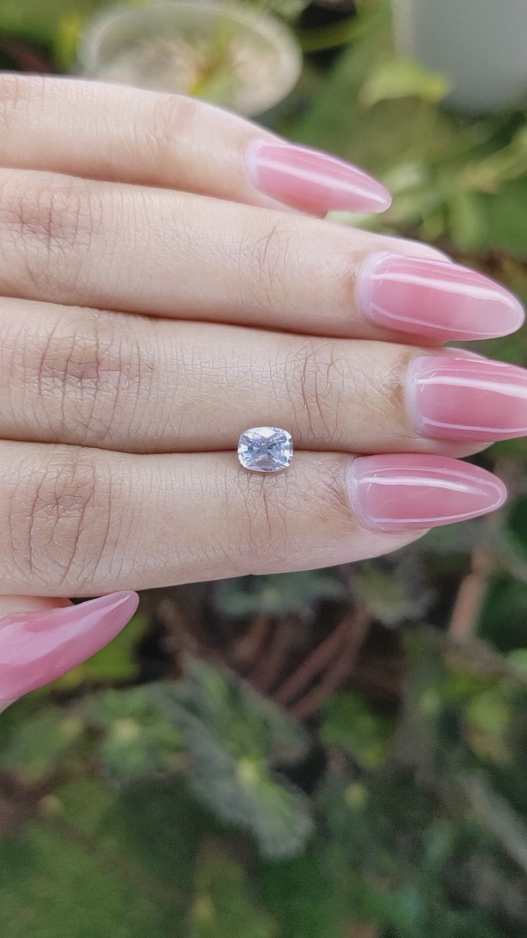 0.92 Ct. Greyish Blue Sapphire from Ceylon (Sri Lanka) Size Video