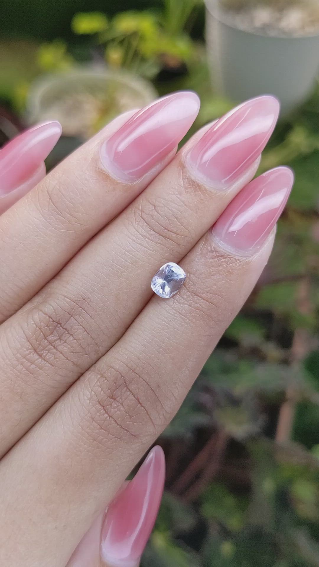 0.92 Ct. Greyish Blue Sapphire from Ceylon (Sri Lanka) Size Video