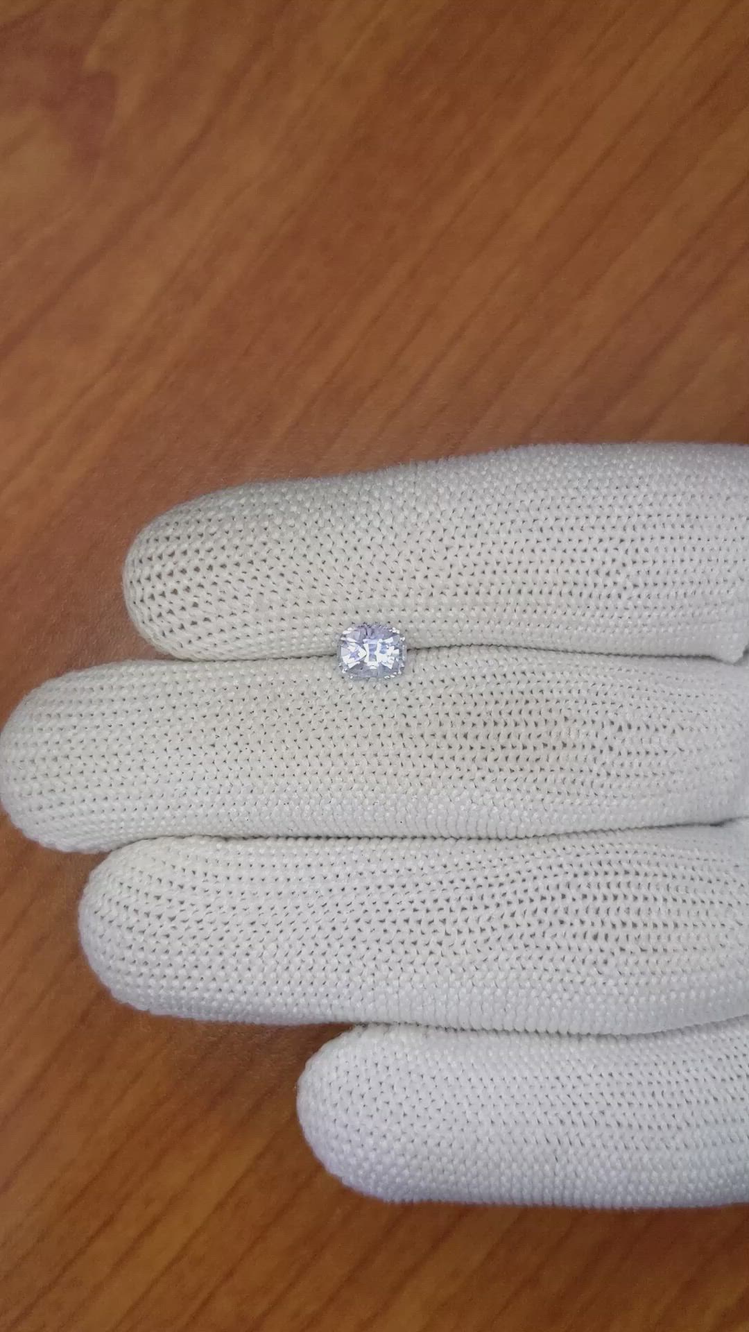 0.92 Ct. Greyish Blue Sapphire from Ceylon (Sri Lanka) Size Video