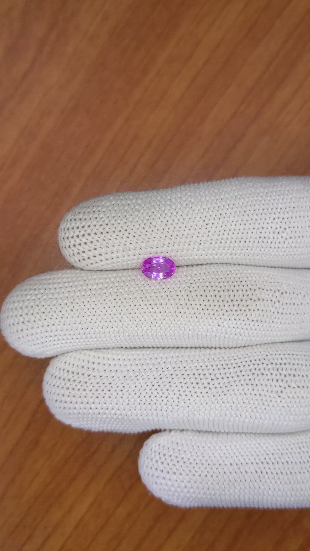 0.78 Ct. Pinkish Purple Sapphire from Ceylon (Sri Lanka) Size Video