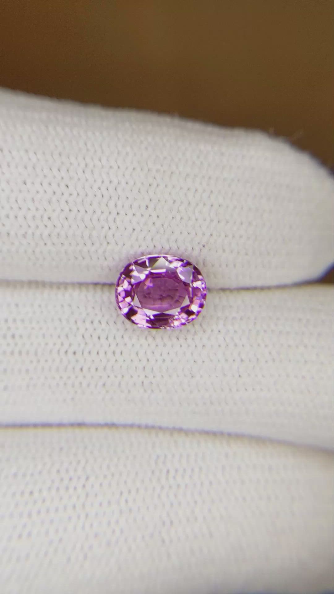 2.00 Ct. Pinkish Purple Sapphire from Ceylon (Sri Lanka) Size Video