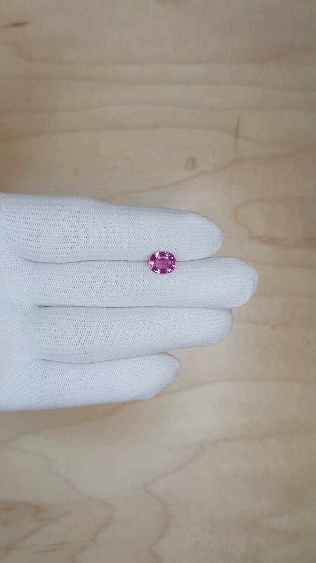 2.00 Ct. Pinkish Purple Sapphire from Ceylon (Sri Lanka) Size Video