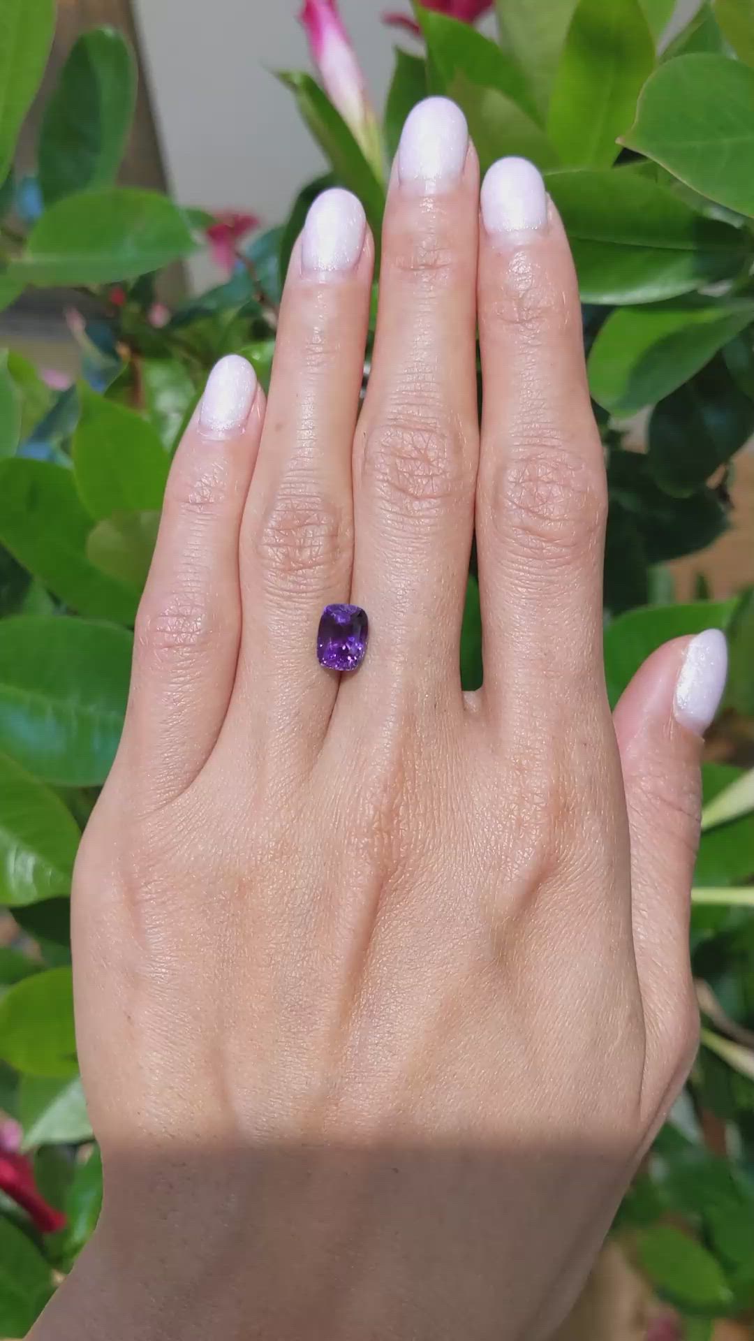 3.40 Ct. Bluish Purple Sapphire from Ceylon (Sri Lanka) Size Video