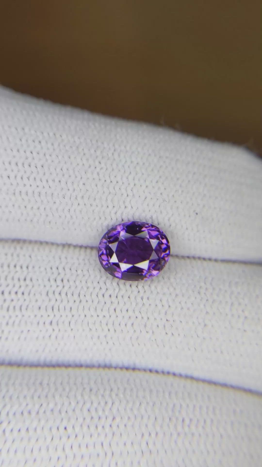 1.95 Ct. Bluish Purple Sapphire from Ceylon (Sri Lanka) Size Video