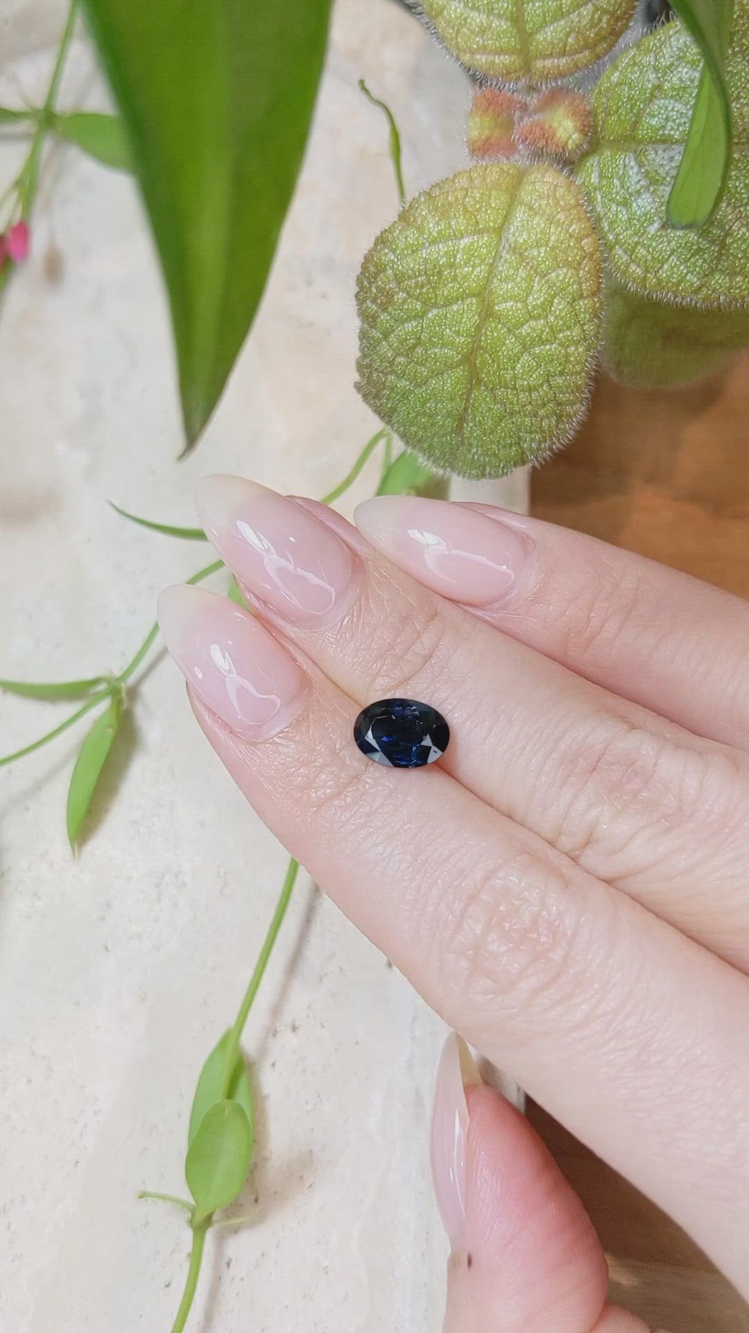 2.25 Ct. Blue Sapphire from Ceylon (Sri Lanka) Size Video