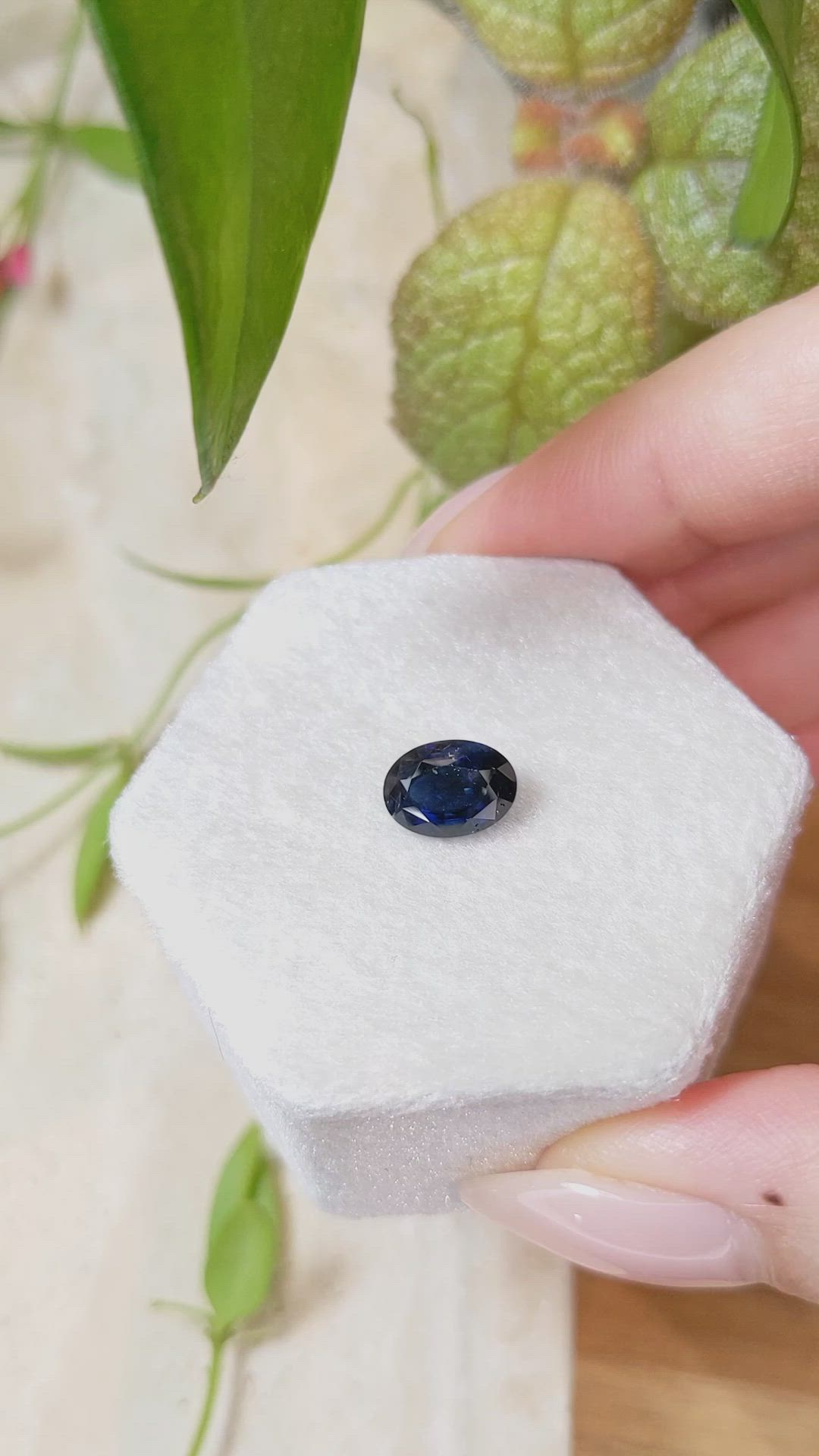 2.25 Ct. Blue Sapphire from Ceylon (Sri Lanka) Size Video
