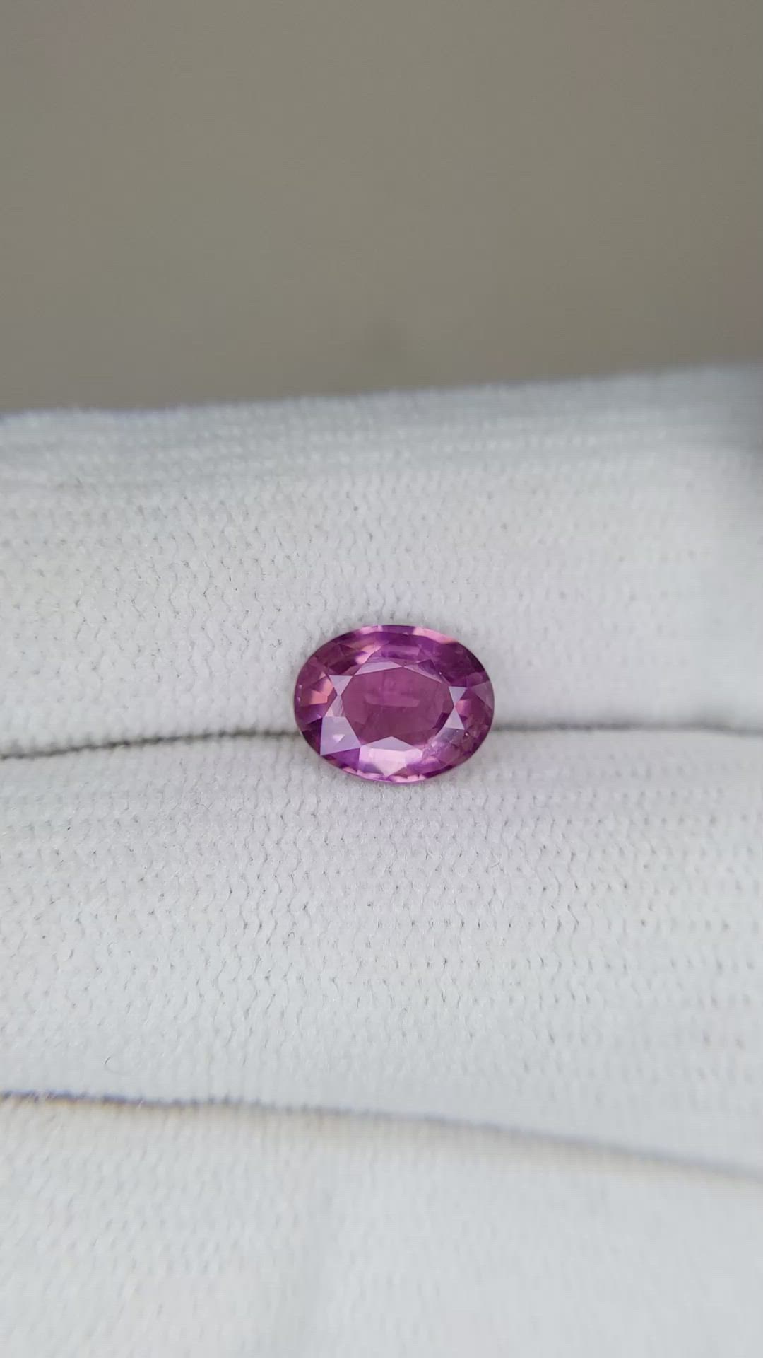 1.35 Ct. Pinkish Purple Sapphire from Madagascar Size Video