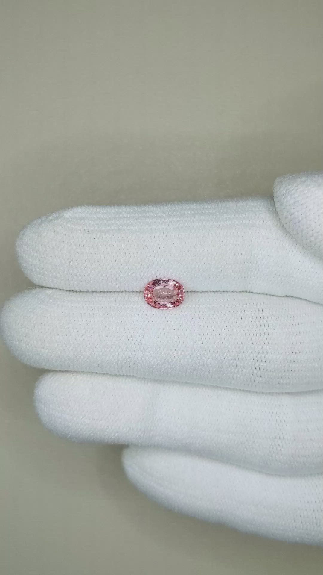 0.85 Ct. Pink Sapphire from Madagascar Size Video