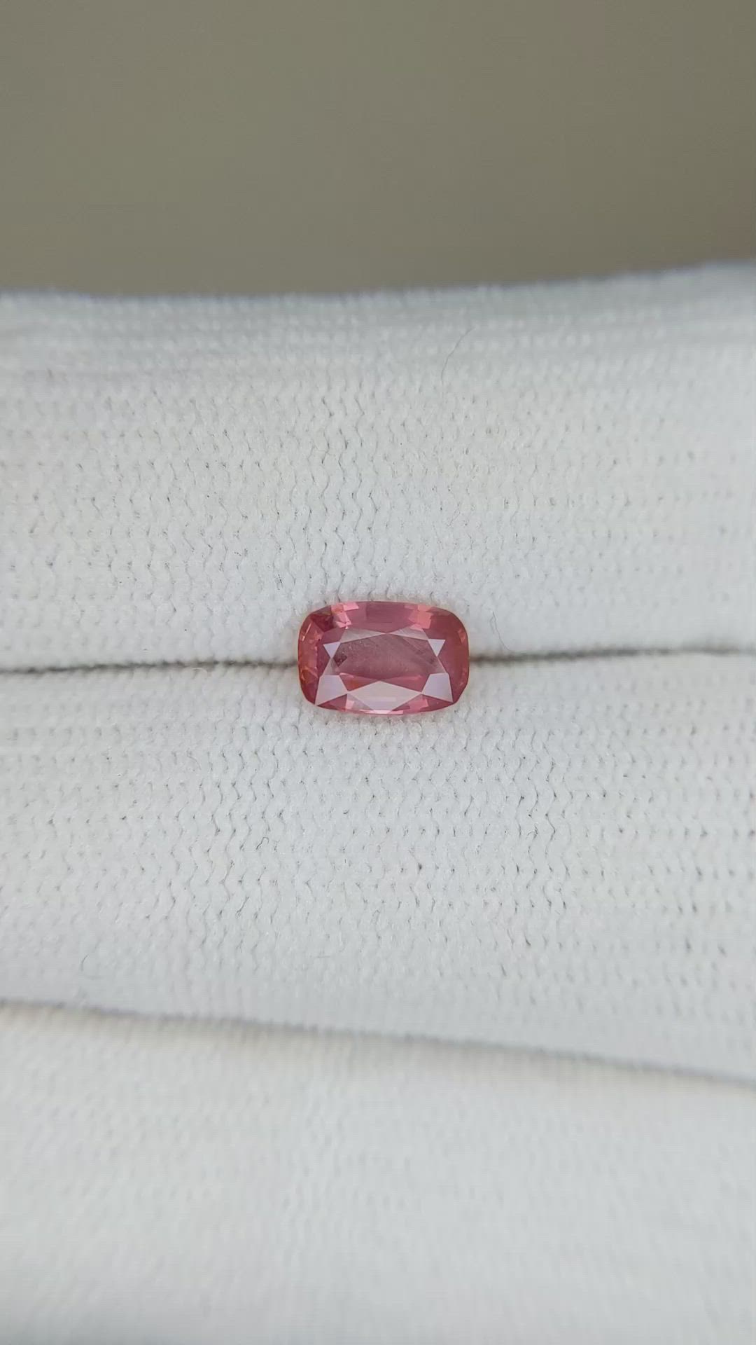 0.79 Ct. Reddish Pink Sapphire from Madagascar Size Video