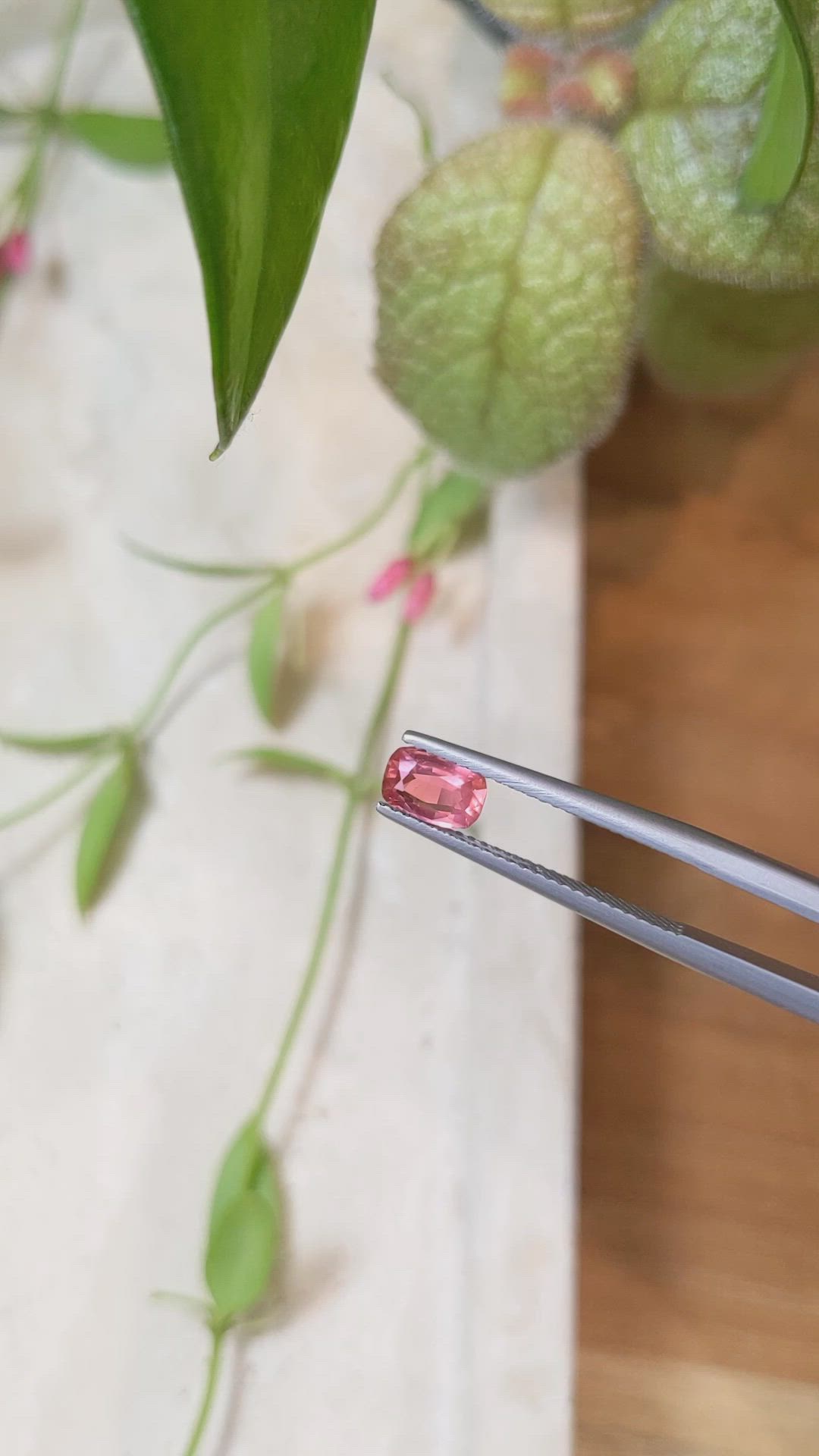 0.79 Ct. Reddish Pink Sapphire from Madagascar Size Video
