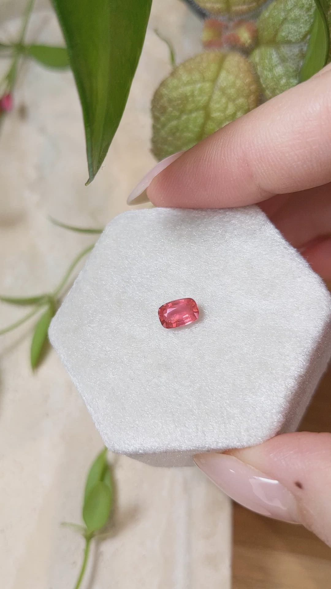 0.79 Ct. Reddish Pink Sapphire from Madagascar Size Video