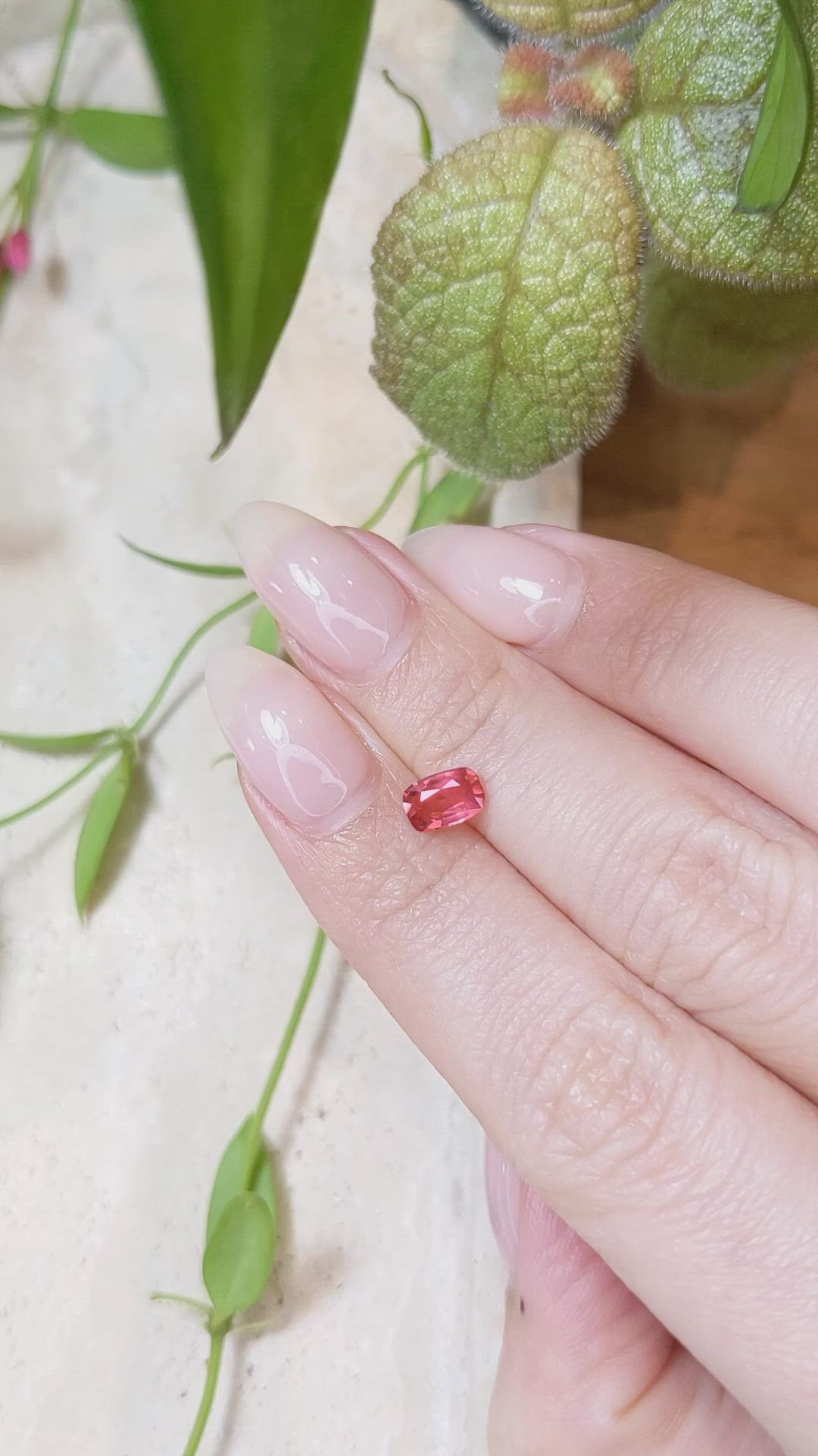 0.79 Ct. Reddish Pink Sapphire from Madagascar Size Video