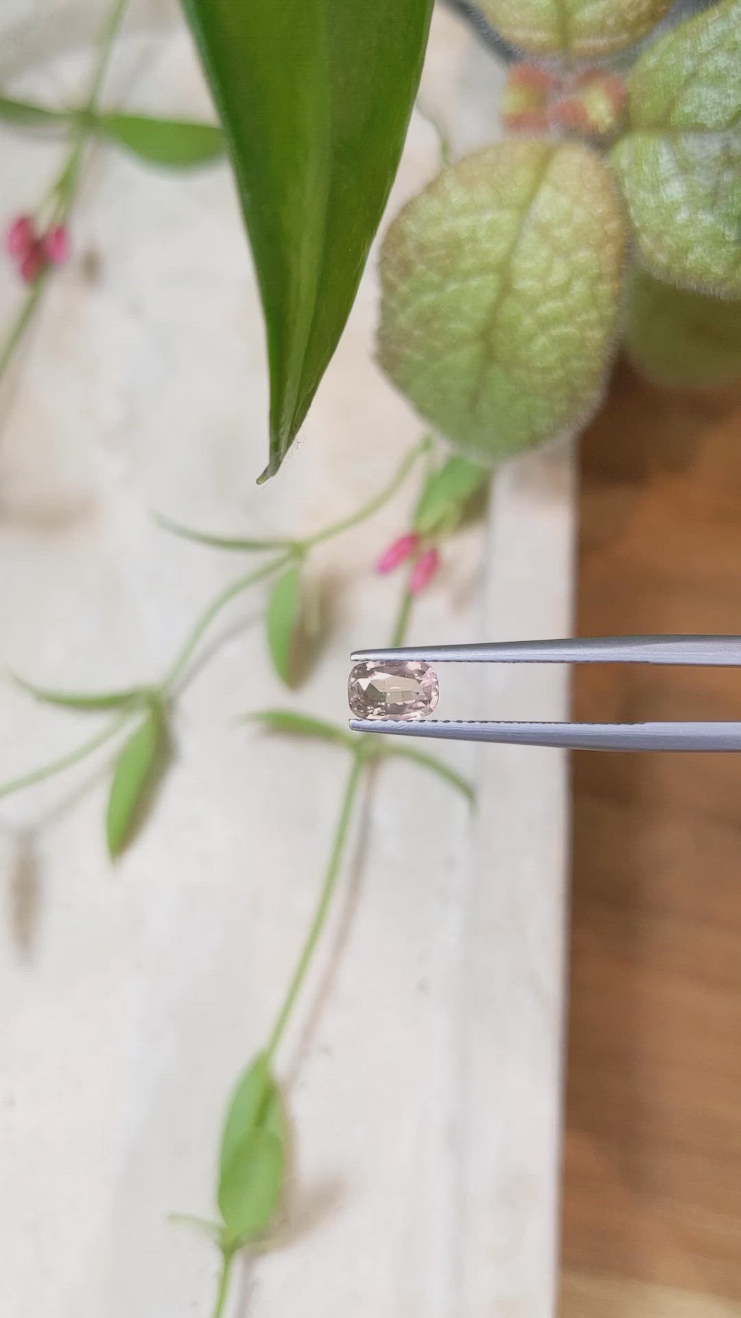 0.83 Ct. Peach Sapphire from Madagascar Size Video