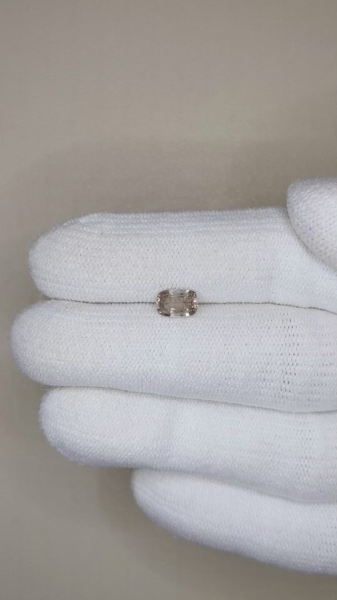 0.83 Ct. Peach Sapphire from Madagascar Size Video