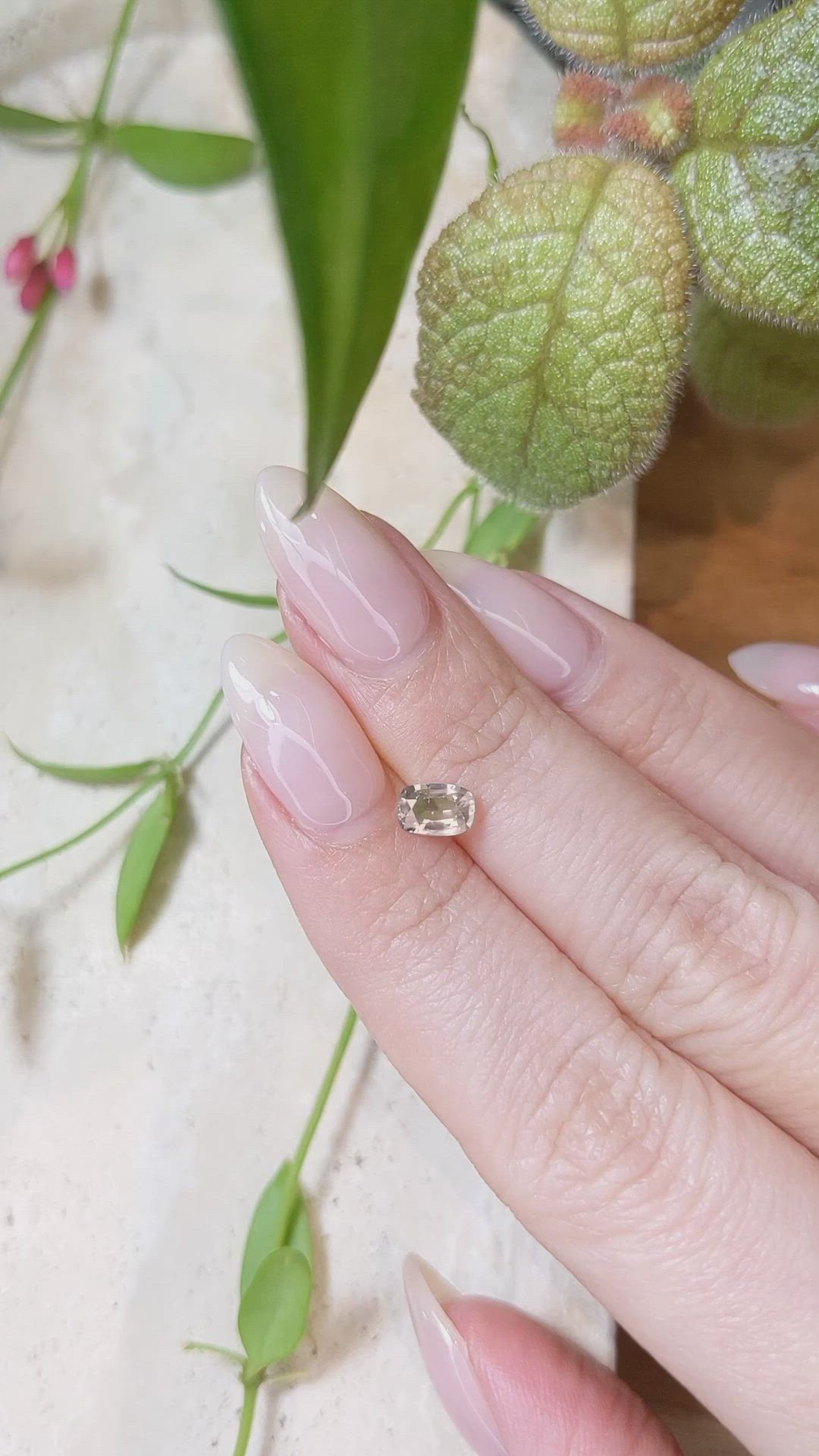 0.83 Ct. Peach Sapphire from Madagascar Size Video