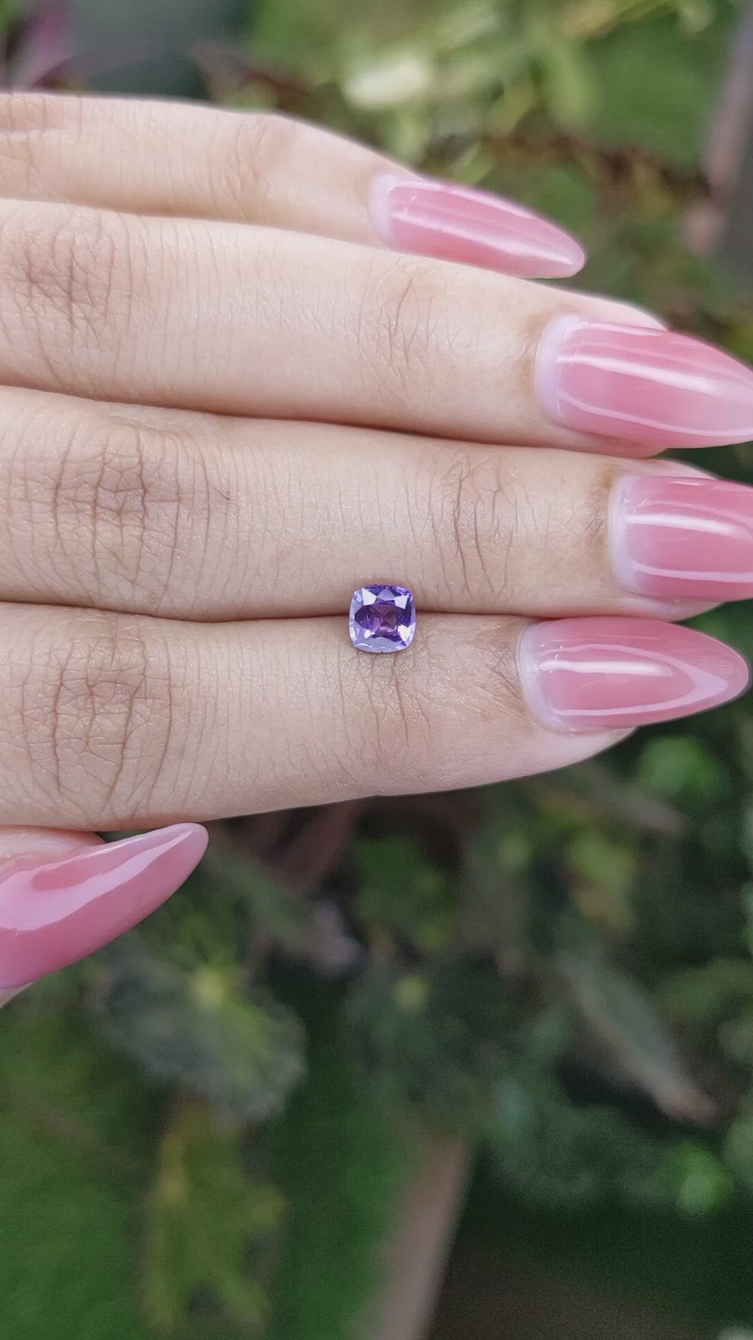 0.66 Ct. Purple Sapphire from Madagascar Size Video