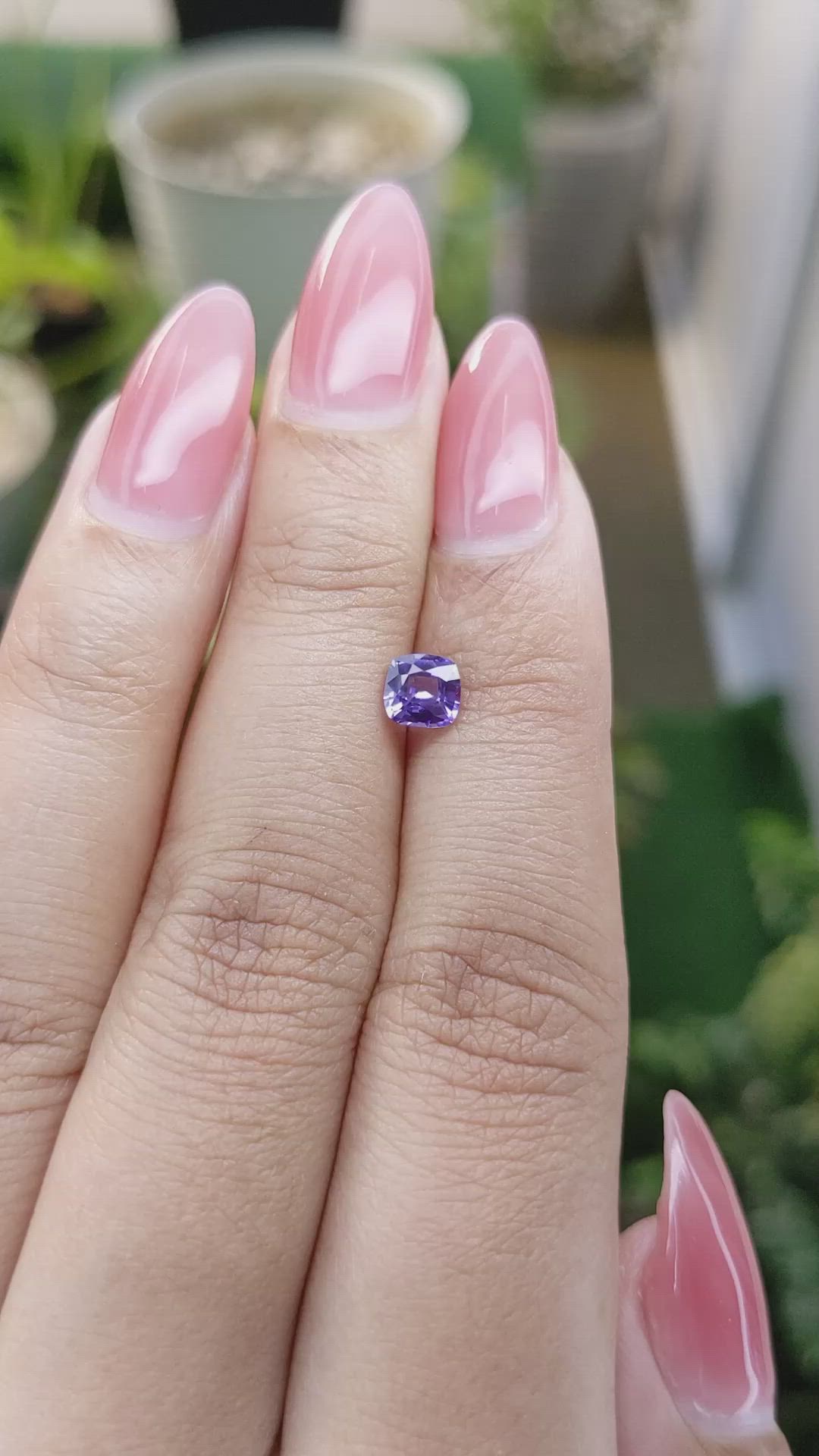 0.66 Ct. Purple Sapphire from Madagascar Size Video