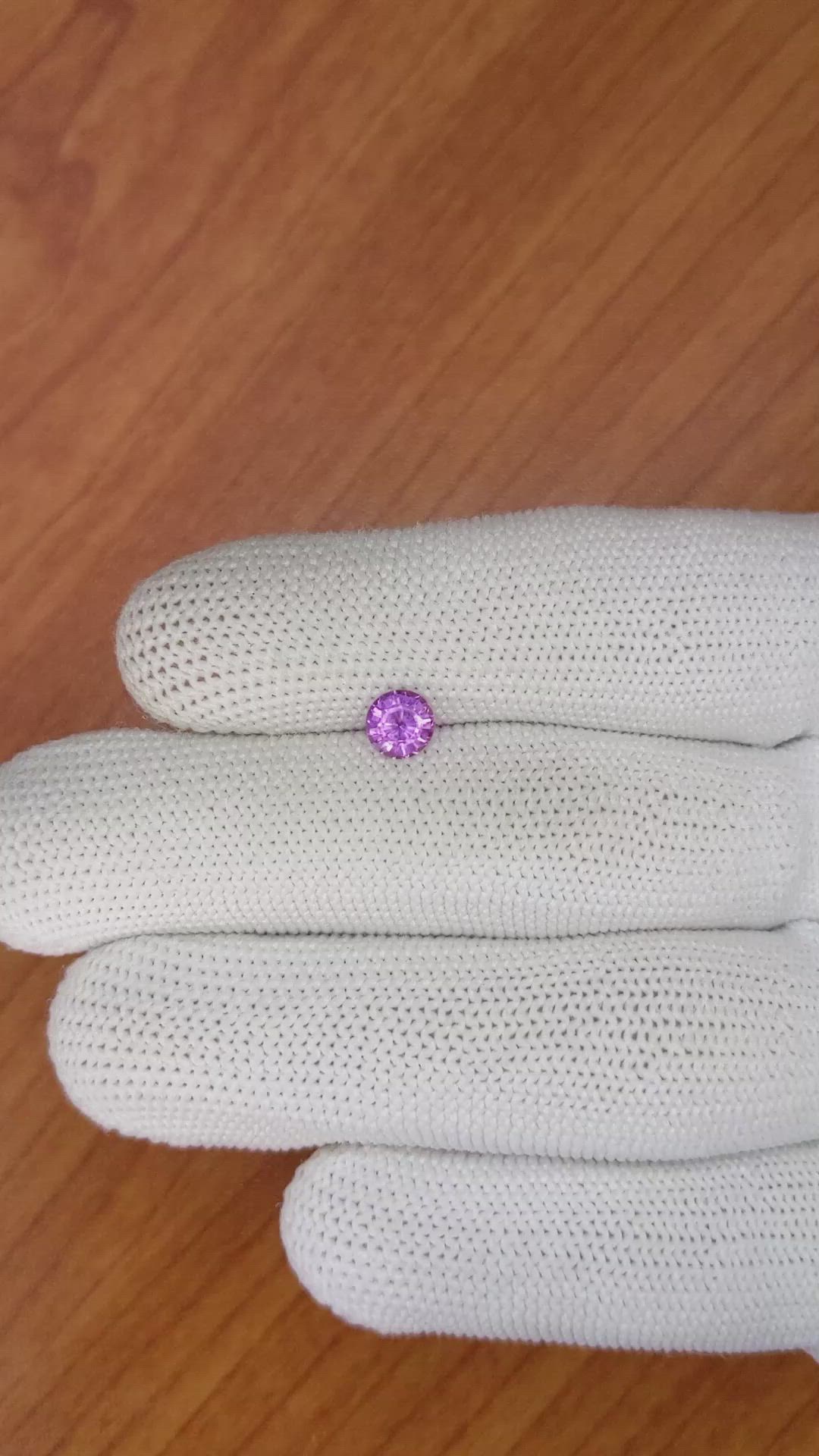 0.77 Ct. Pinkish Purple Sapphire from Madagascar Size Video