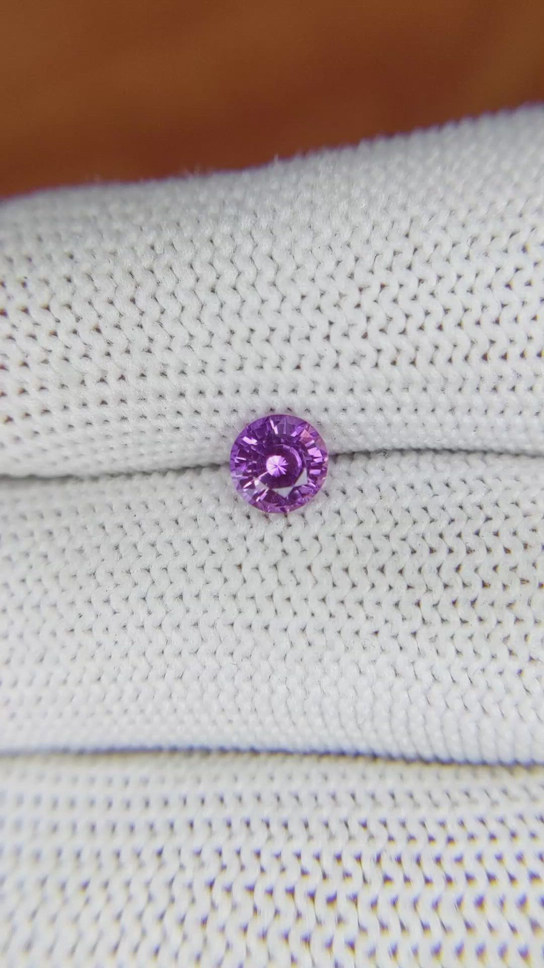 0.77 Ct. Pinkish Purple Sapphire from Madagascar Size Video