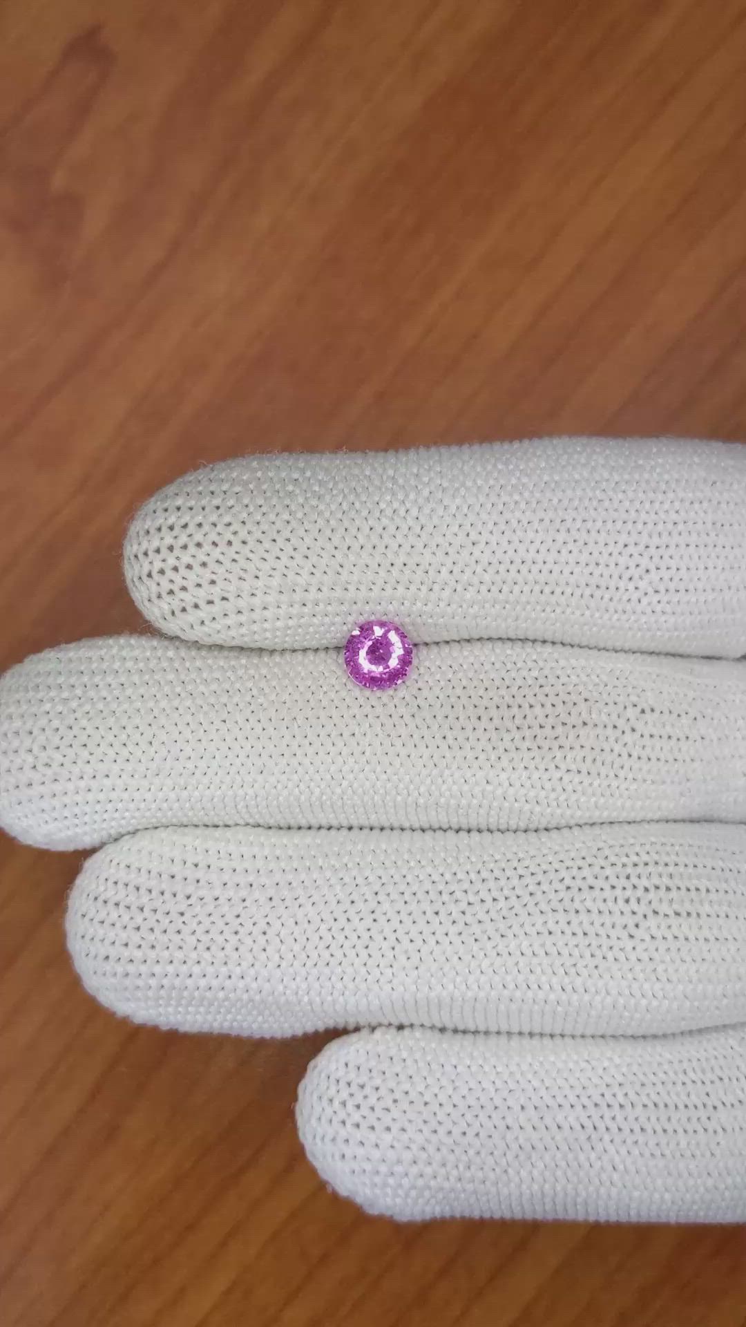 0.84 Ct. Pinkish Purple Sapphire from Madagascar Size Video