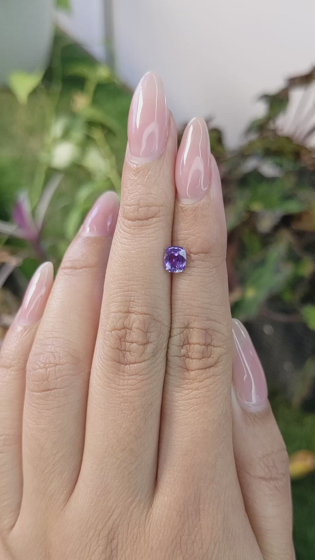 0.84 Ct. Purple Sapphire from Madagascar Size Video