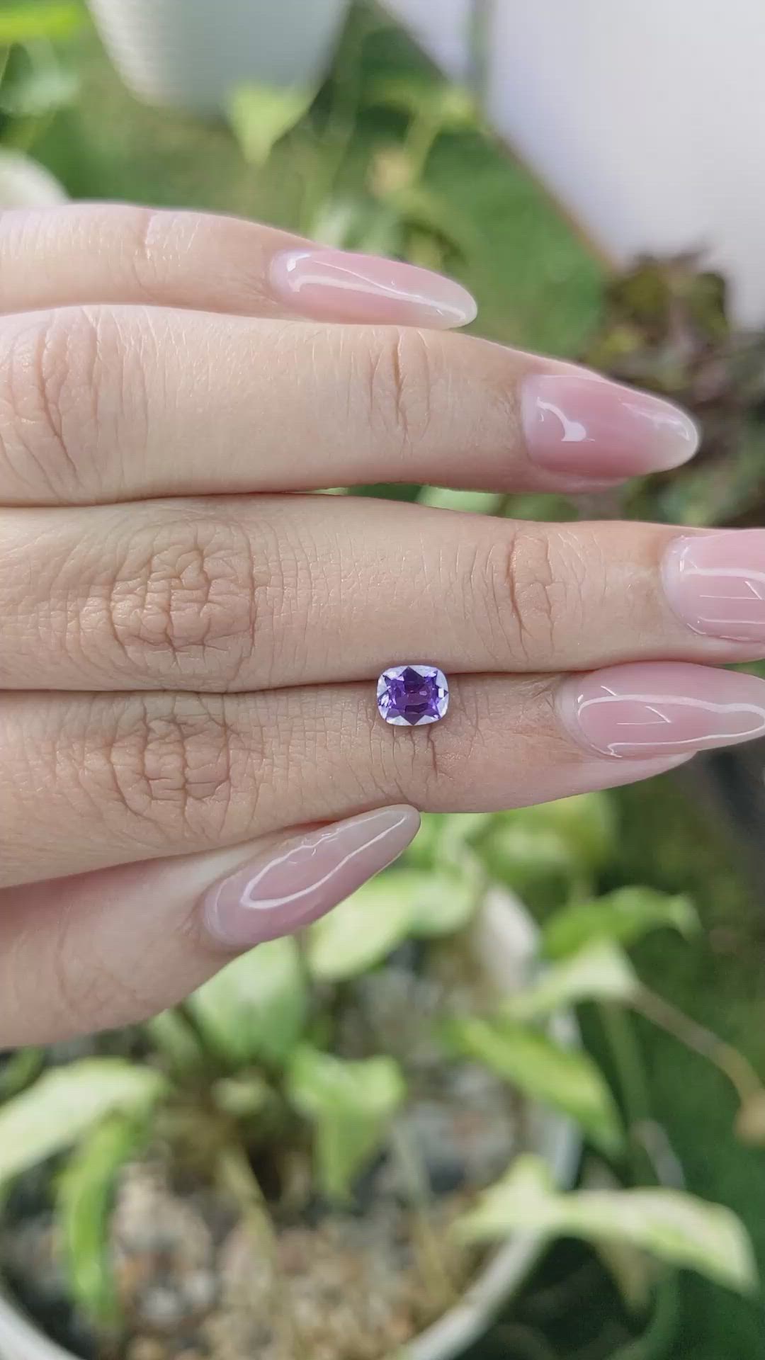 0.84 Ct. Purple Sapphire from Madagascar Size Video