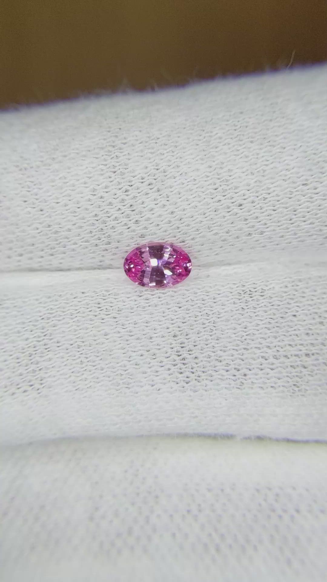 0.46 Ct. Pink Sapphire from Ceylon (Sri Lanka) Size Video