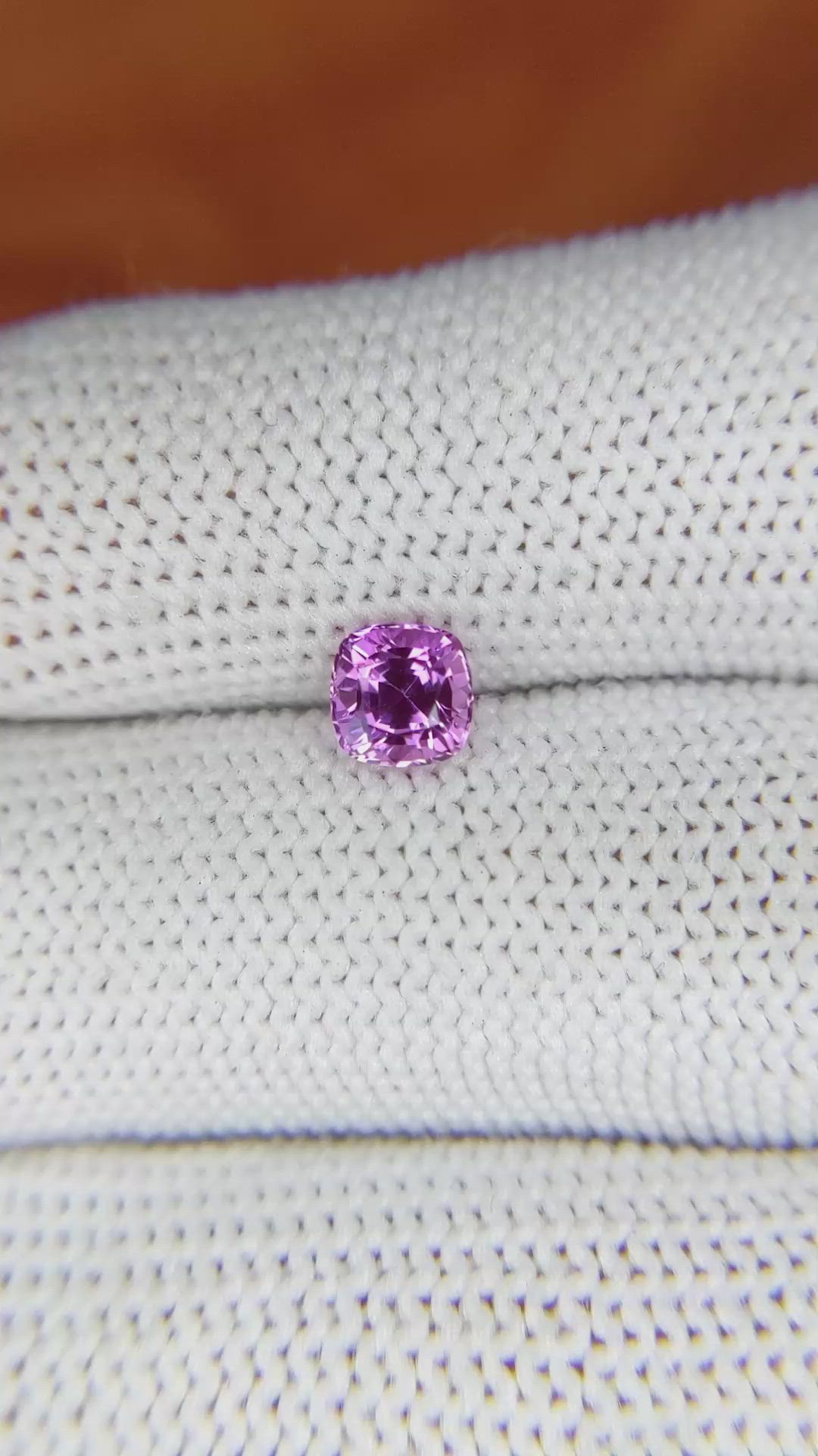 0.90 Ct. Pinkish Purple Sapphire from Madagascar Size Video