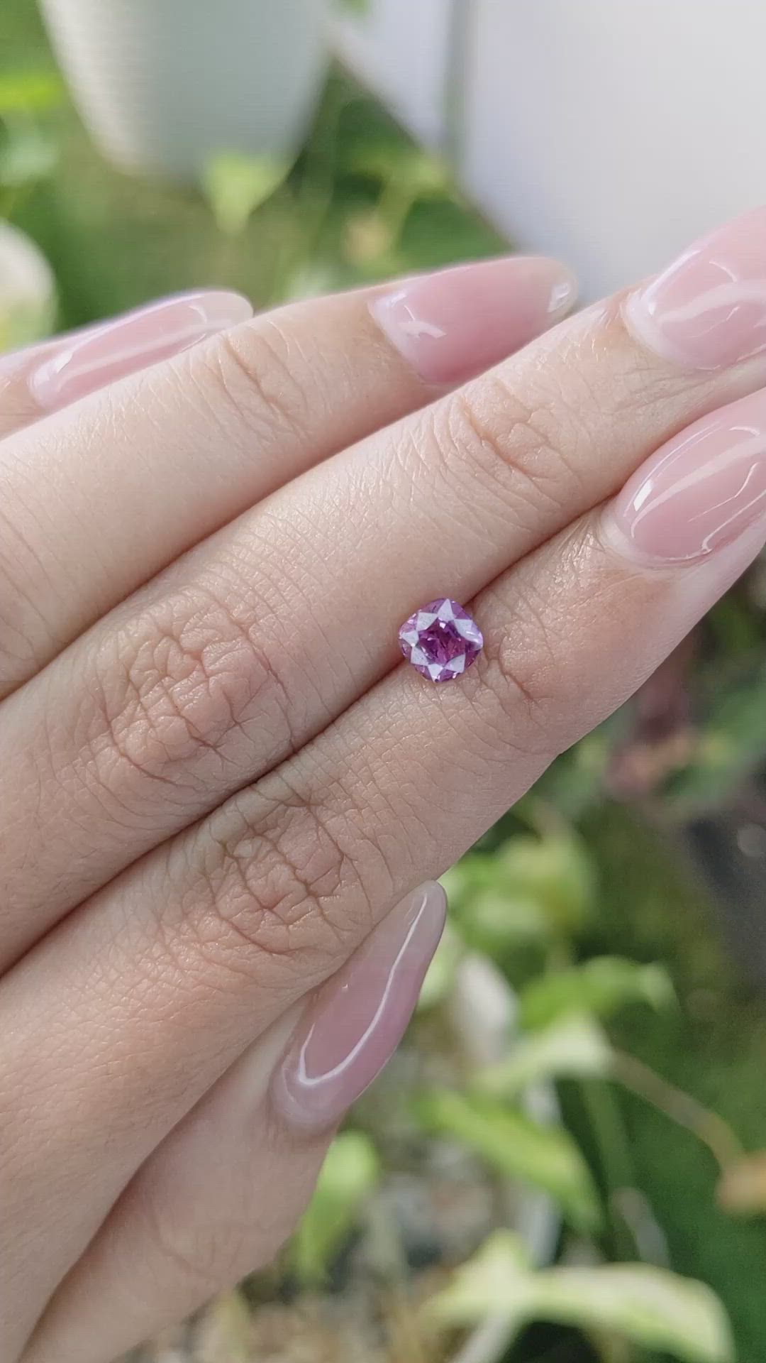 0.90 Ct. Pinkish Purple Sapphire from Madagascar Size Video
