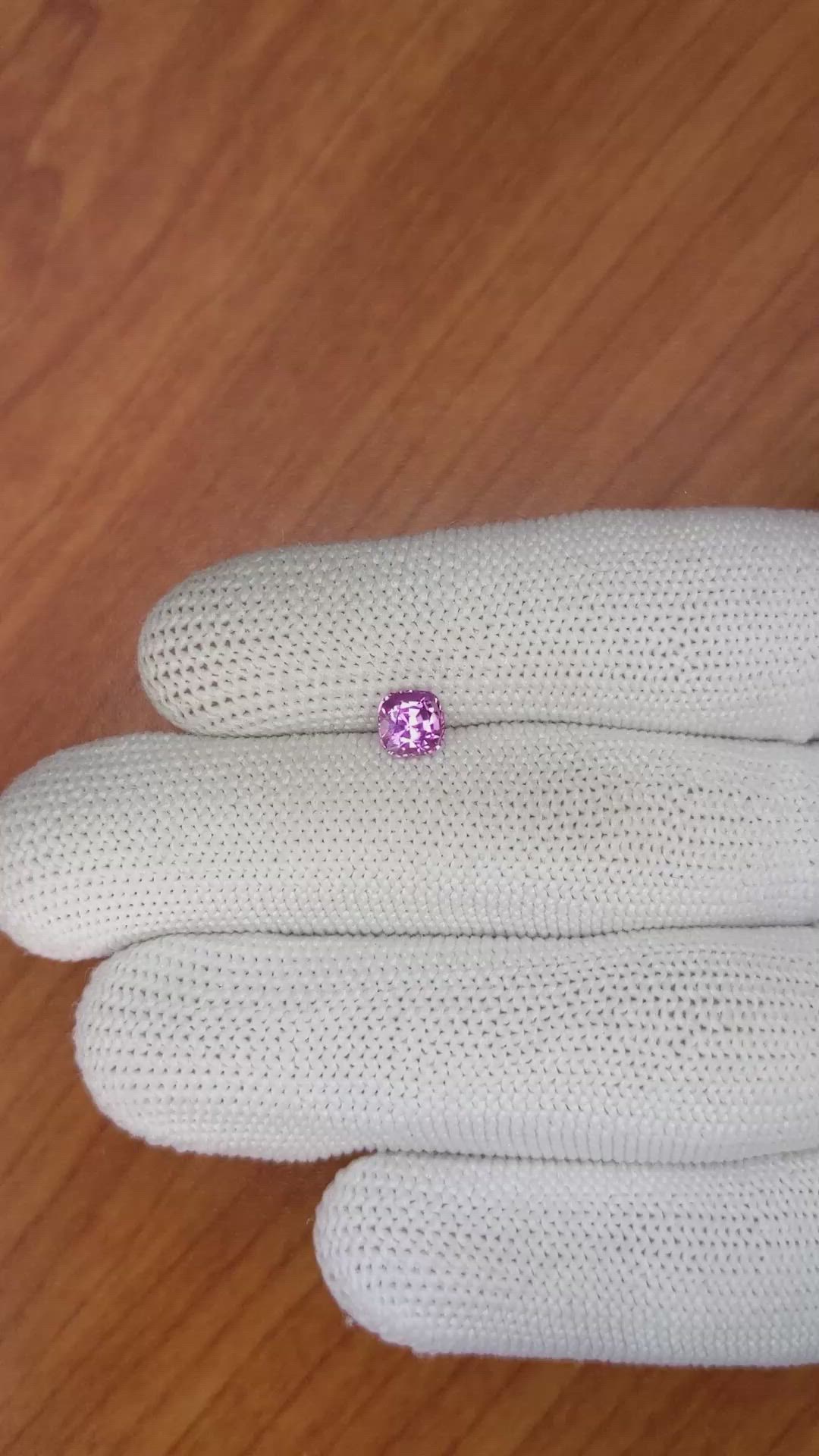 0.90 Ct. Pinkish Purple Sapphire from Madagascar Size Video