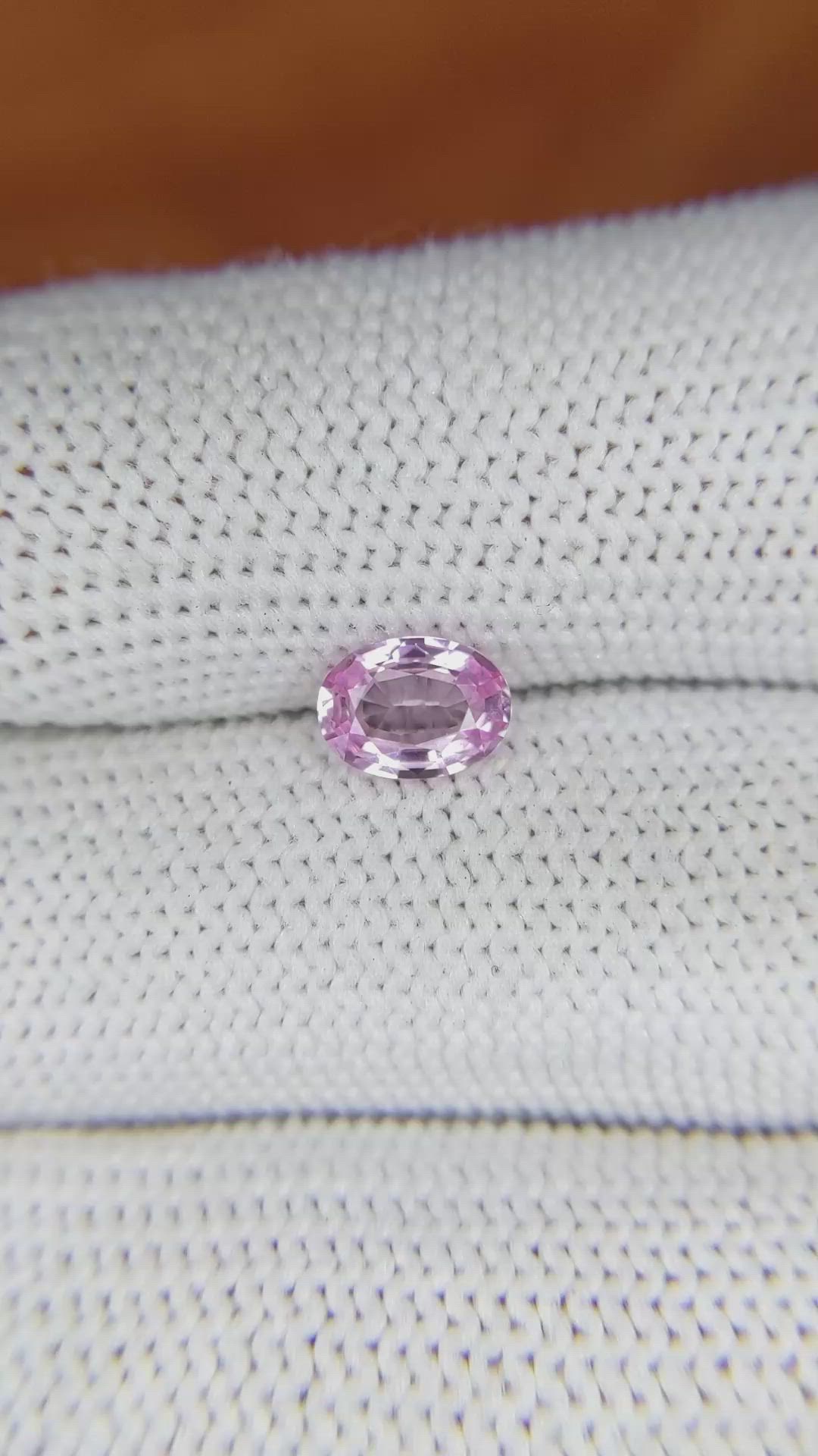 0.92 Ct. Pink Sapphire from Madagascar Size Video