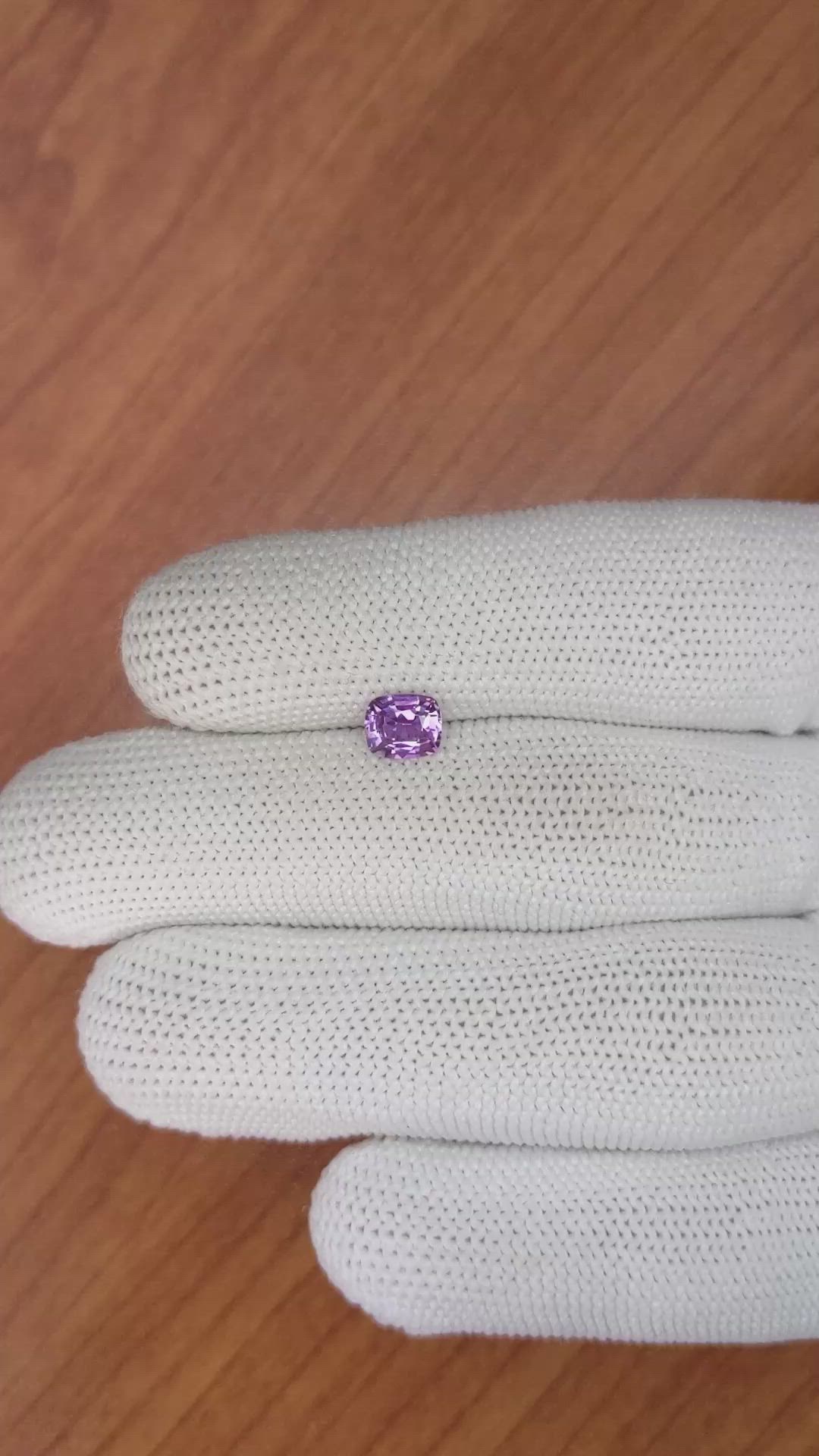 0.93 Ct. Pinkish Purple Sapphire from Madagascar Size Video