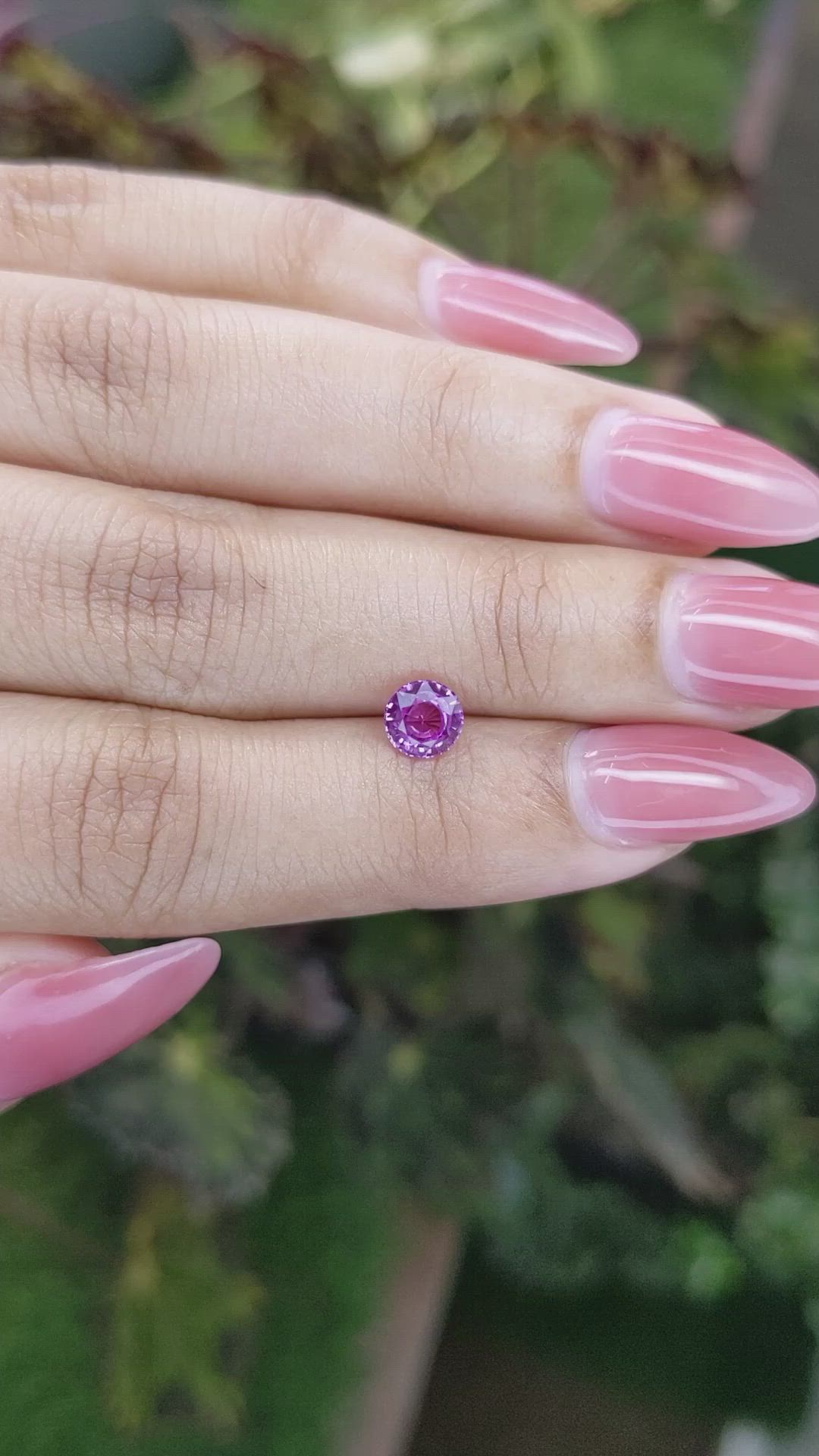 0.92 Ct. Pinkish Purple Sapphire from Madagascar Size Video