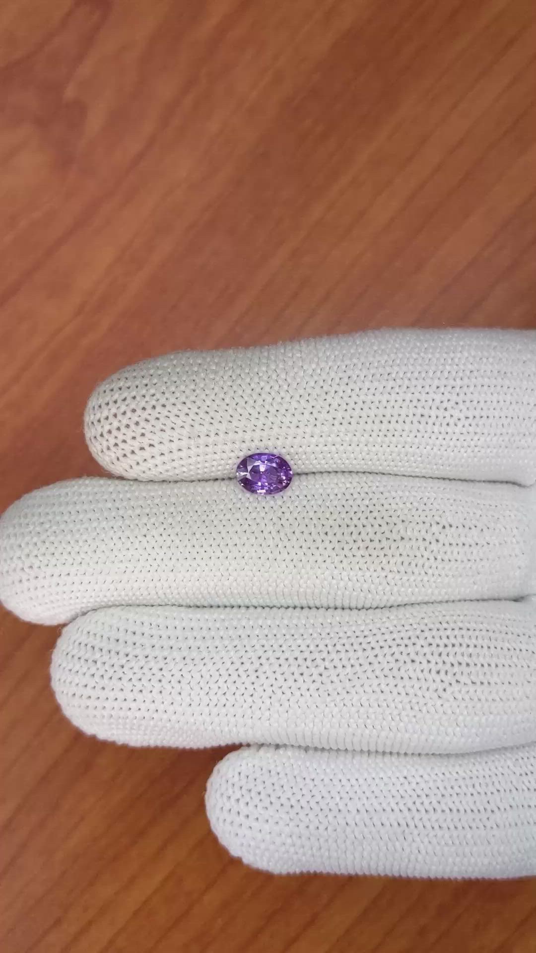 0.93 Ct. Pinkish Purple Sapphire from Madagascar Size Video