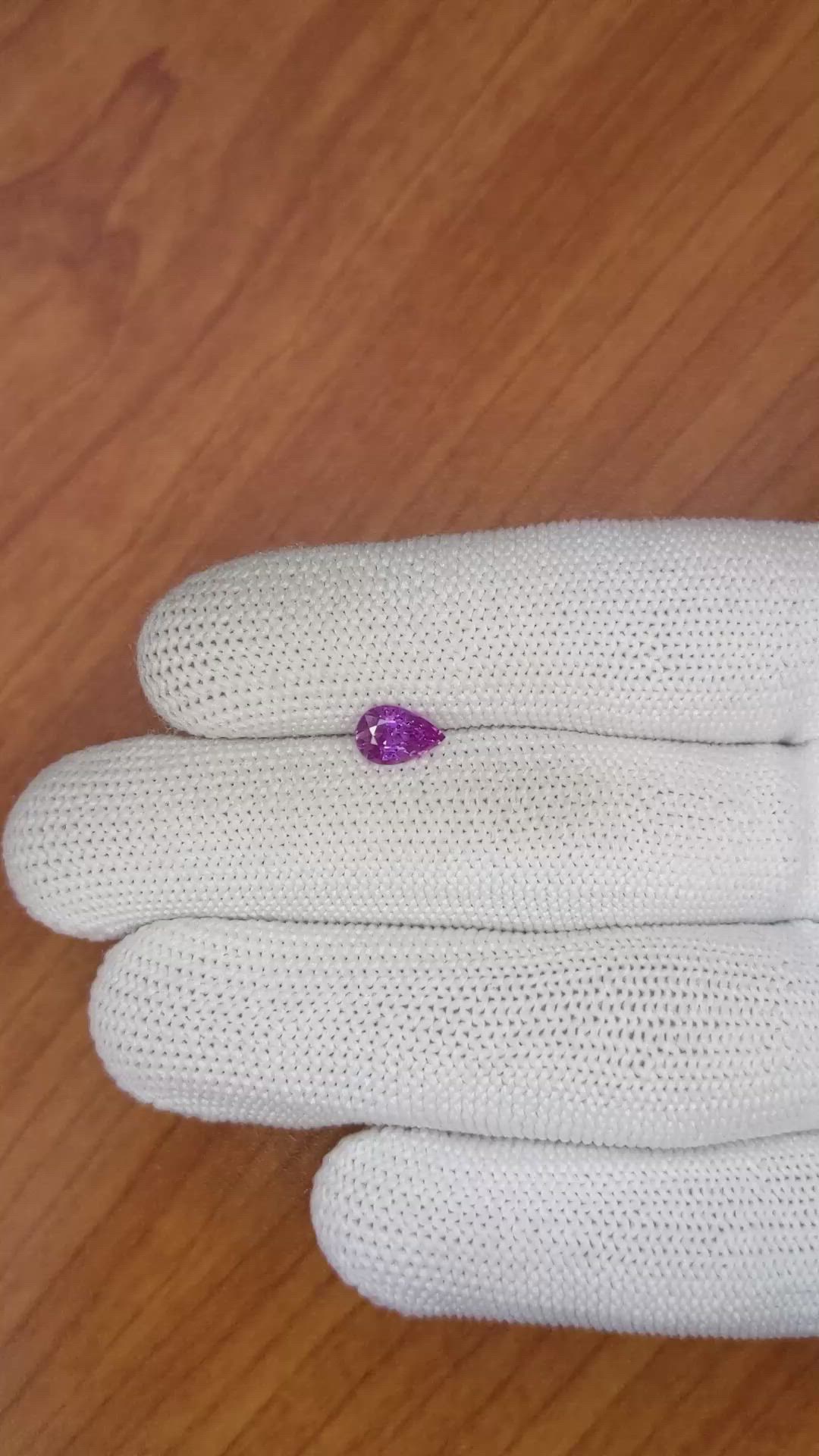 0.94 Ct. Pinkish Purple Sapphire from Madagascar Size Video